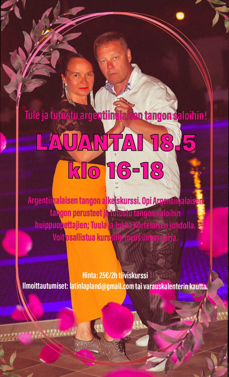 argentiinalainen tango, tanssikurssi, latinlapland, latin lapland, tanssi rovaniemi, tango rovaniemi, tanssikurssi lapissa, tango, tango tunnit, alkeiskurssi