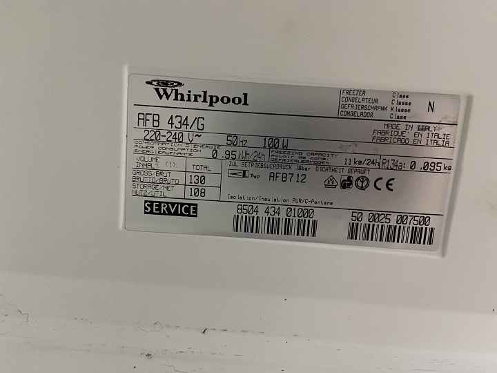 Pakastimet, Whirlpool pakastin 130 litraa