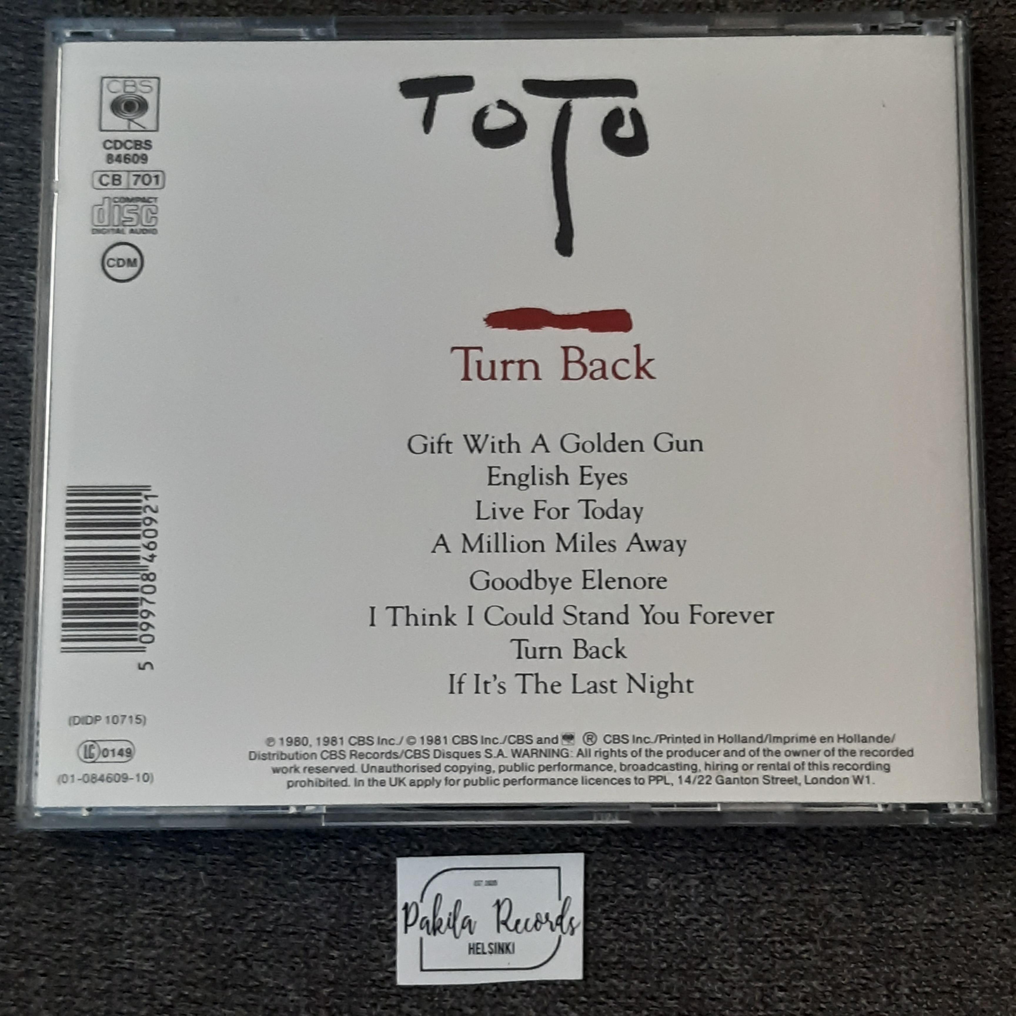 Toto - Turn Back - CD (käytetty)
