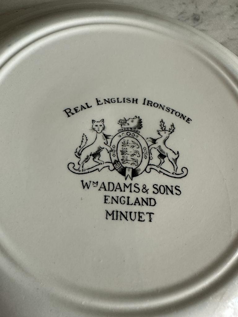 Adams and Sons Minuet English Ironstone keittolautanen