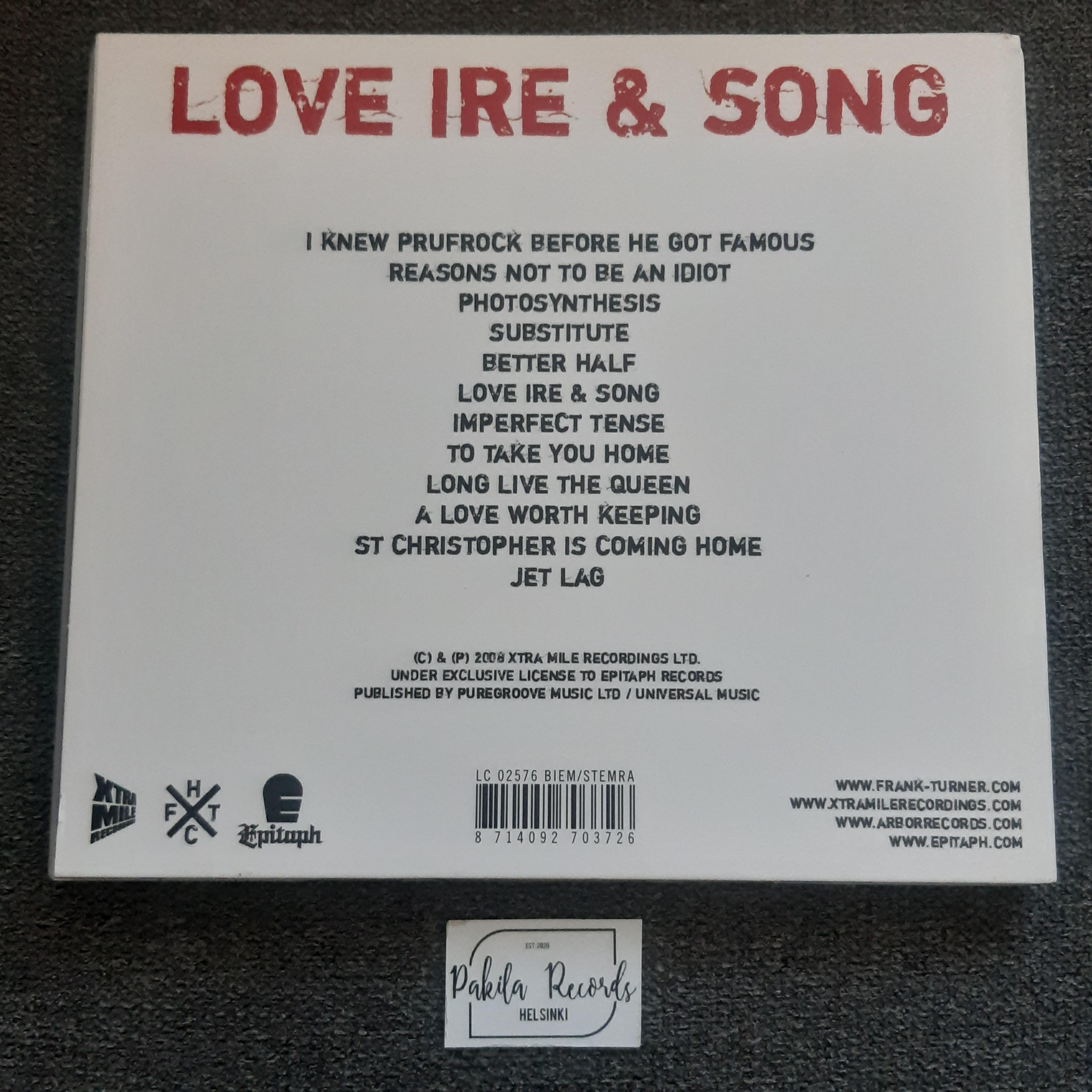 Frank Turner - Love Ire & Song - CD (käytetty)