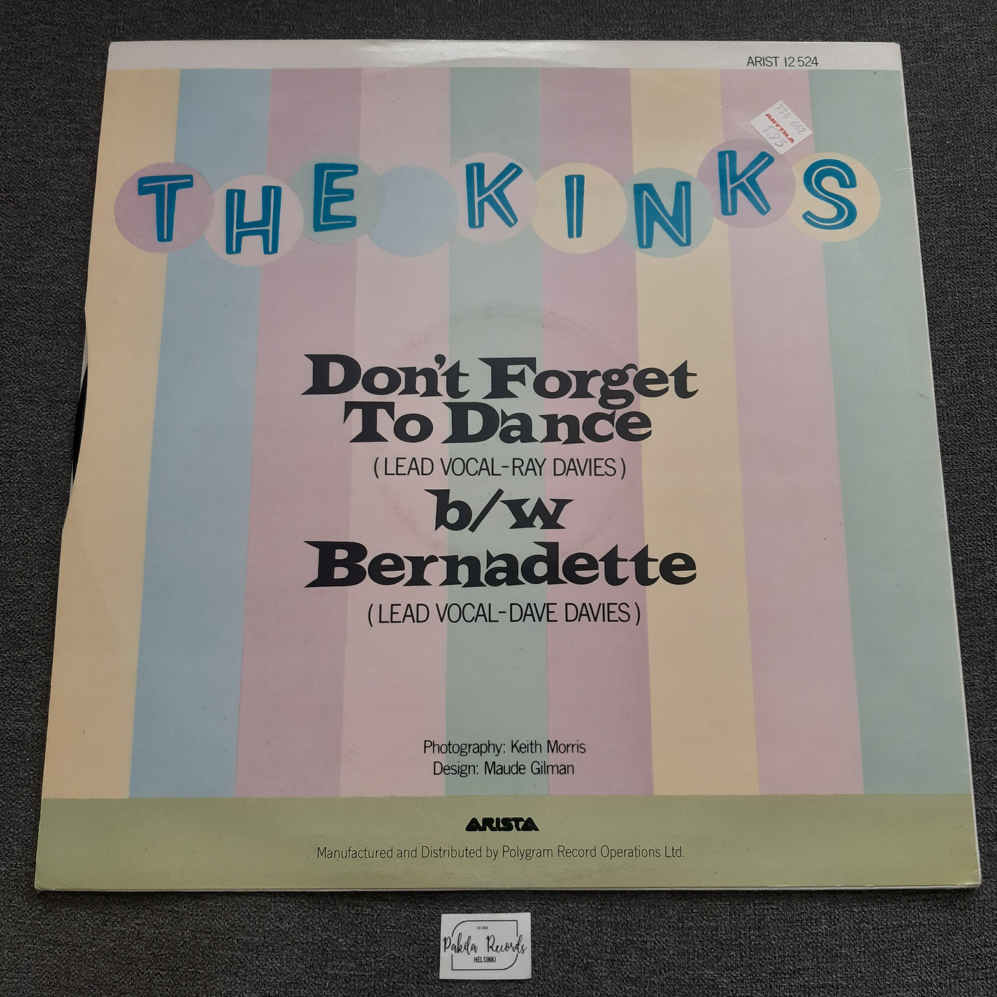 The Kinks - Don't Forget To Dance - Single 12" (käytetty)