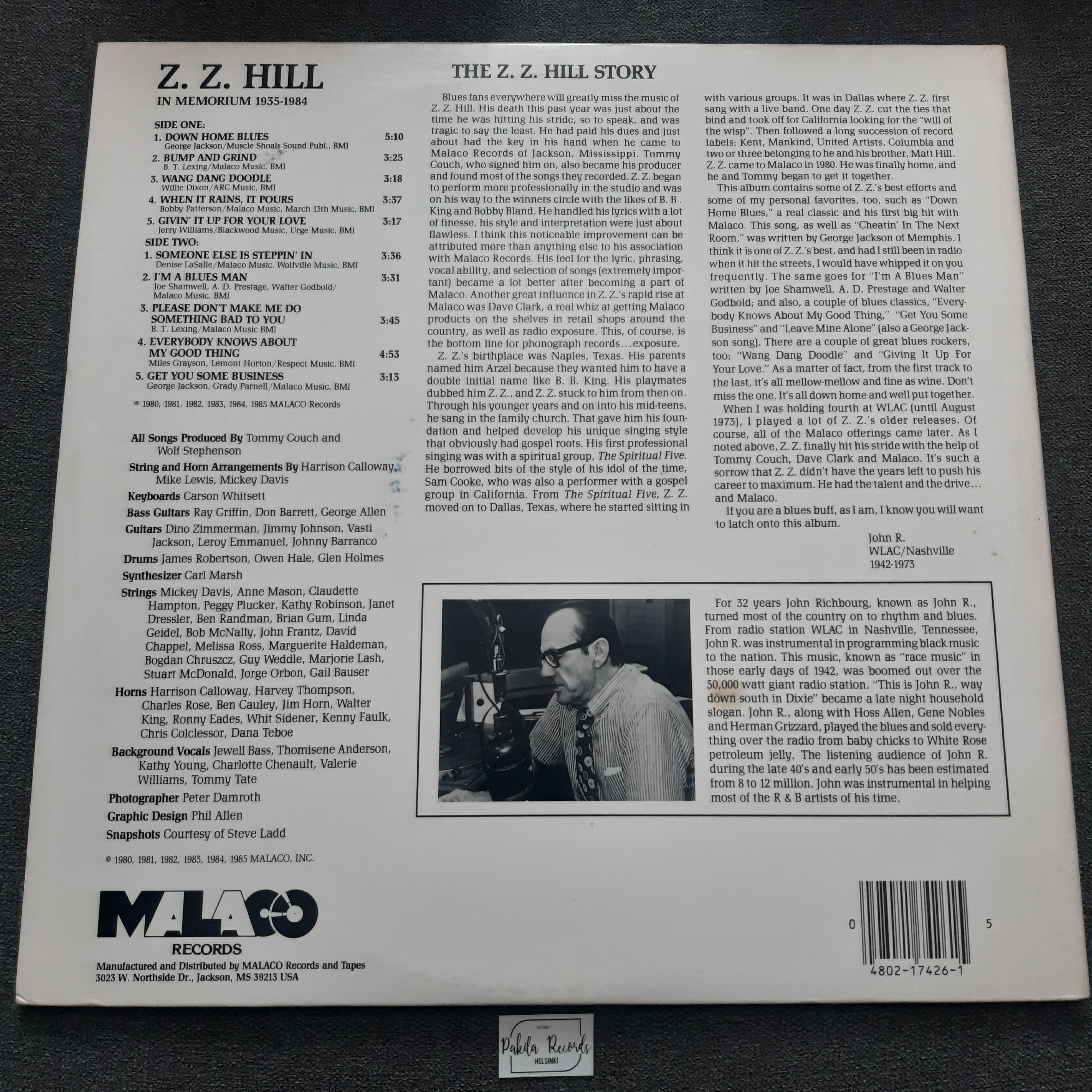 Z.Z. Hill - In Memorium 1935-1984 - LP (käytetty)