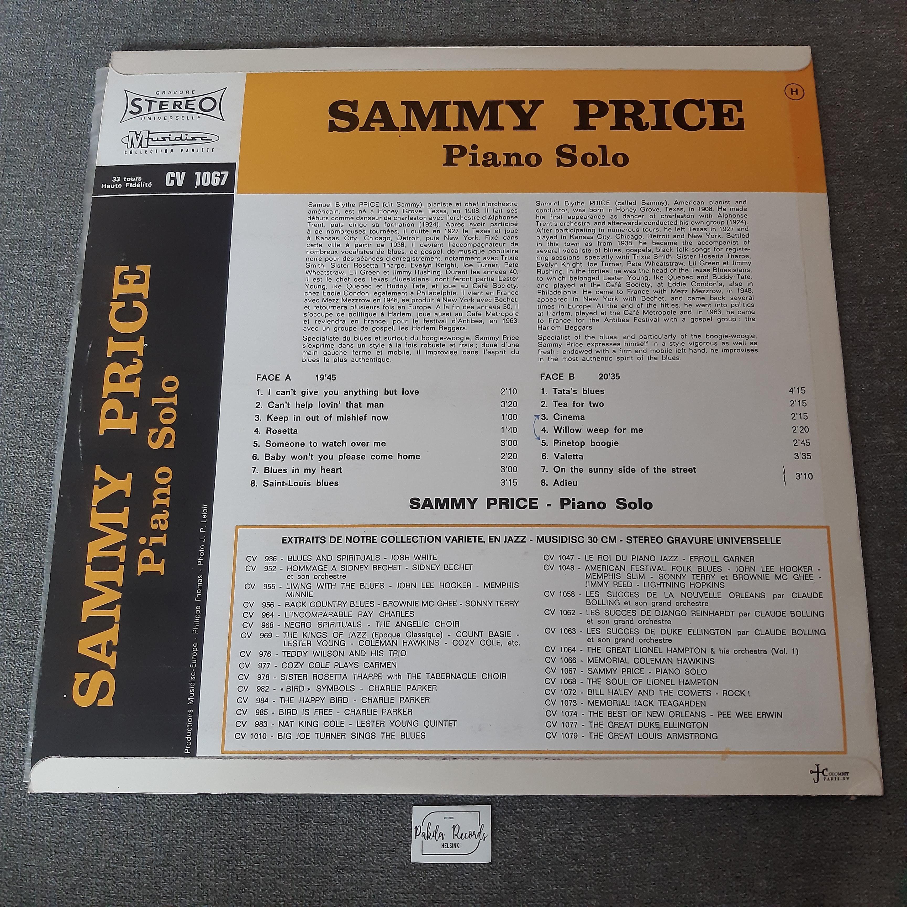 Sammy Price - Piano Solo - LP (käytetty)