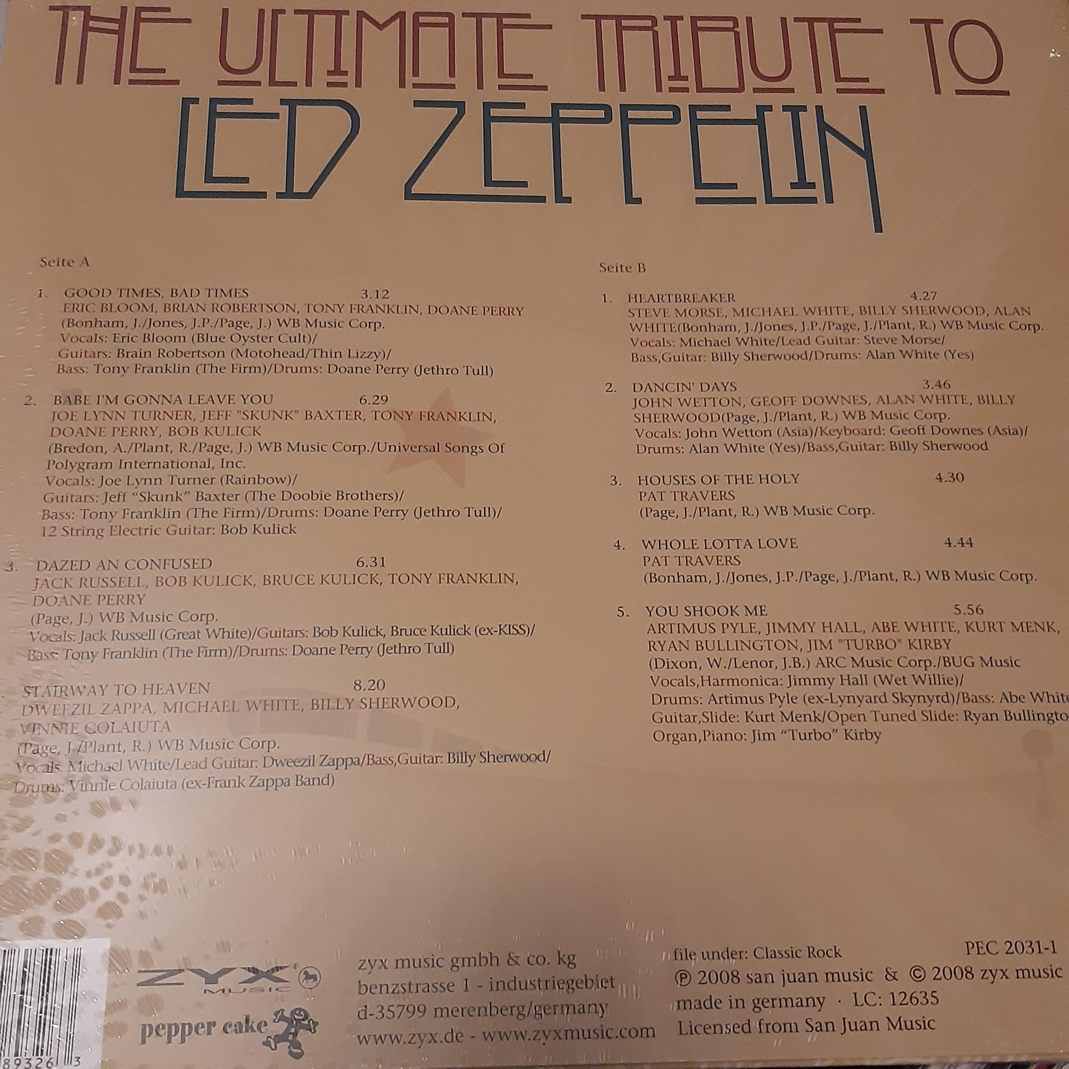 The Ultimate Tribute To Led Zeppelin - LP (uusi)