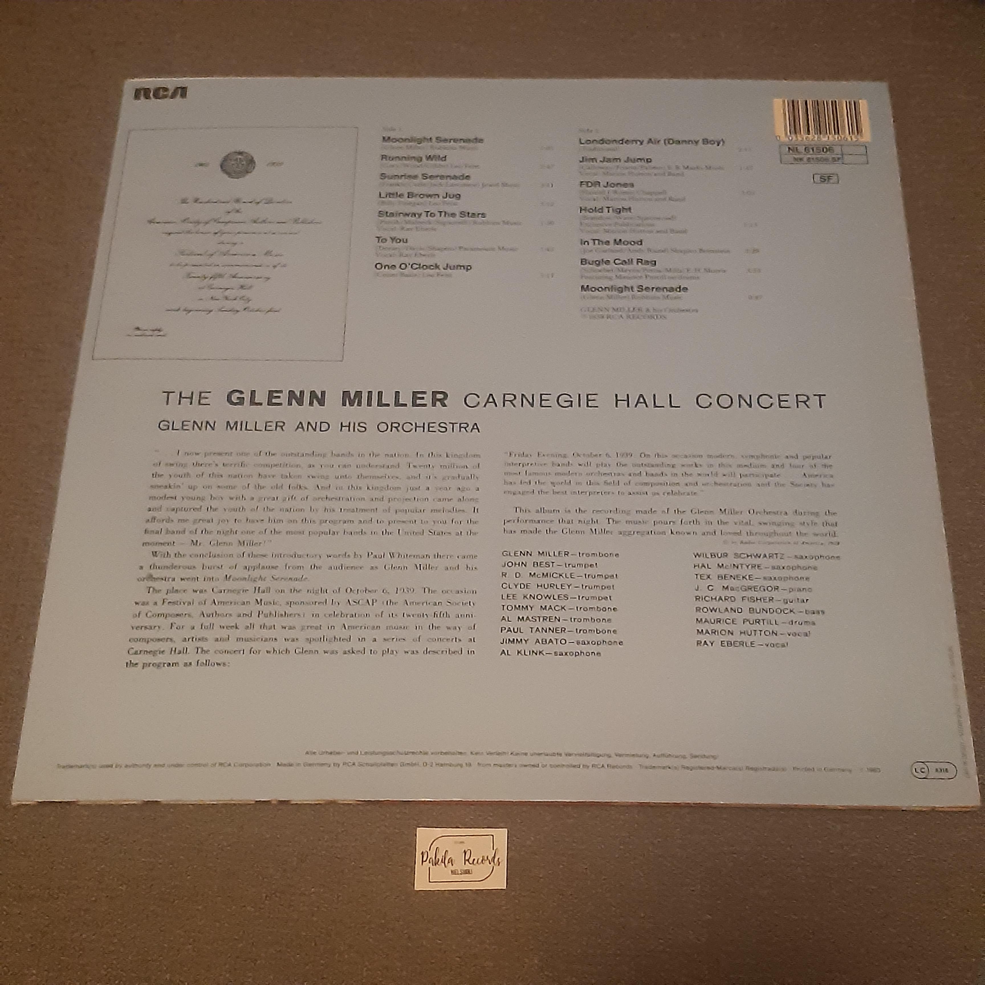 Glenn Miller And His Orchestra - The Glenn Miller Carnegie Hall Concert - LP (käytetty)