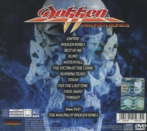 Dokken - Broken Bones - CD + DVD  (uusi)