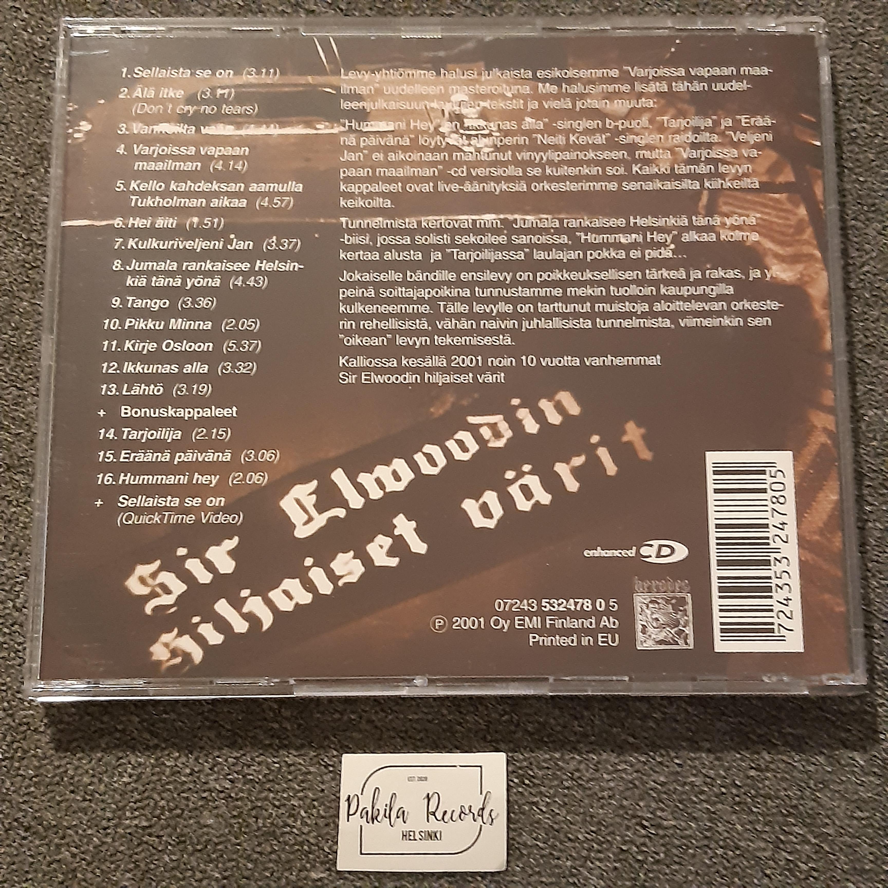 Sir Elwoodin hiljaiset värit - Varjoissa vapaan maan - CD (käytetty)