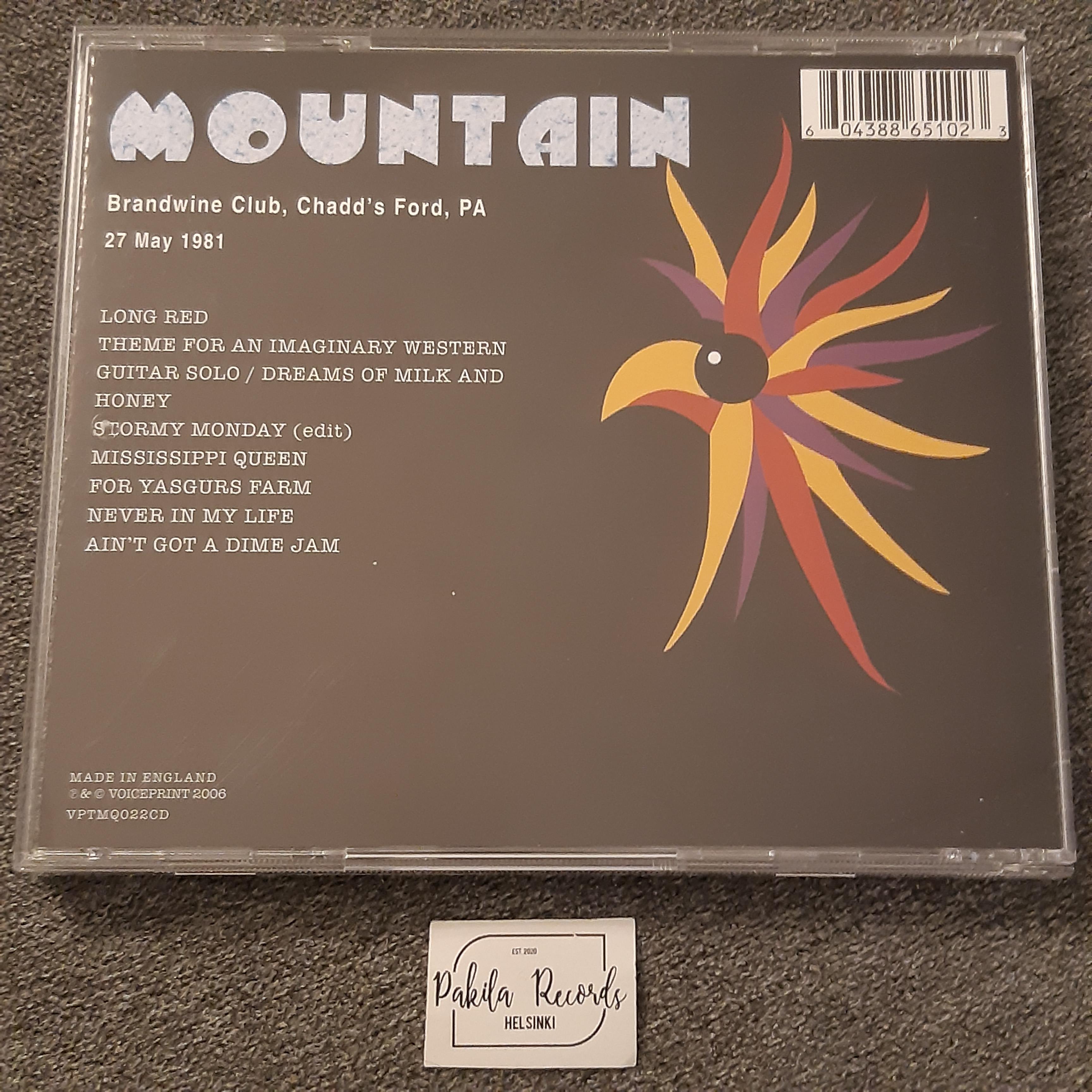 Mountain - Live At The Brandywine Club 1981 - CD (käytetty)