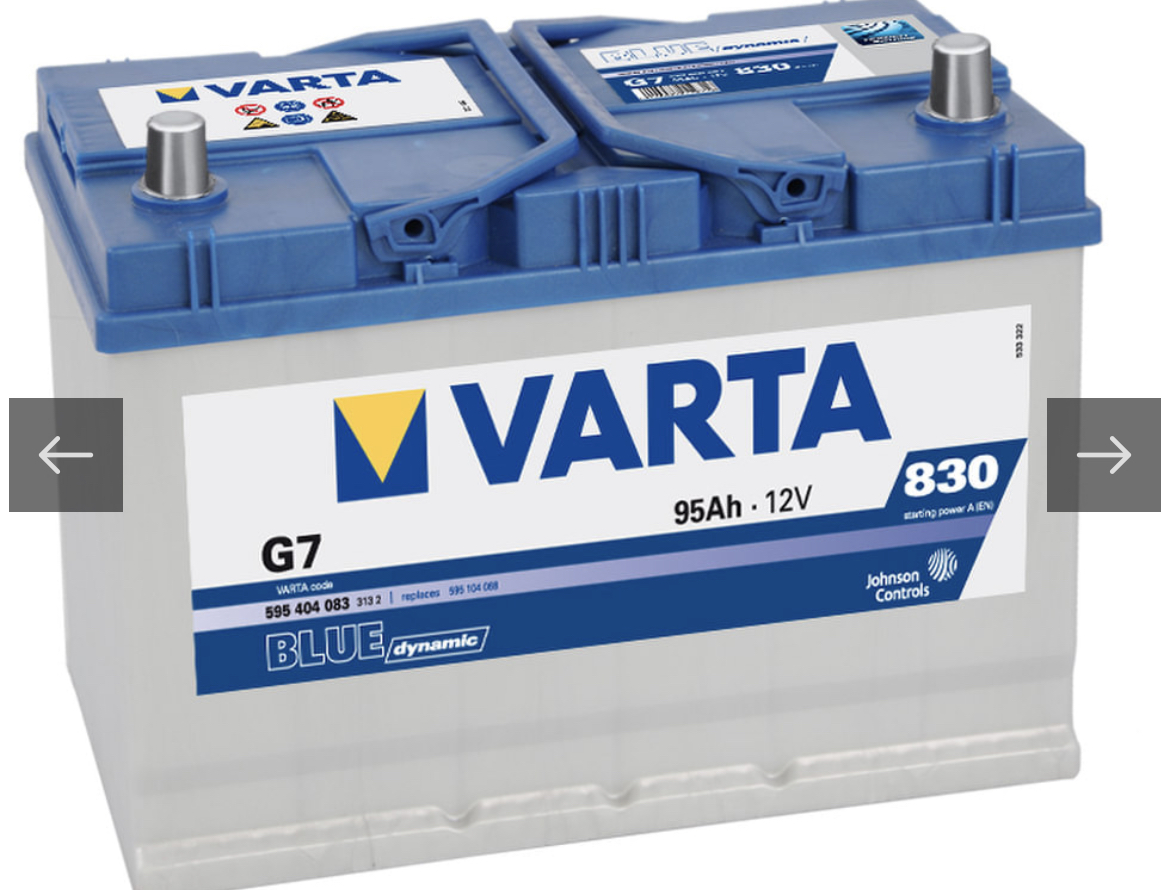 Akku Varta 95Ah 830A - + blue dynamic G7