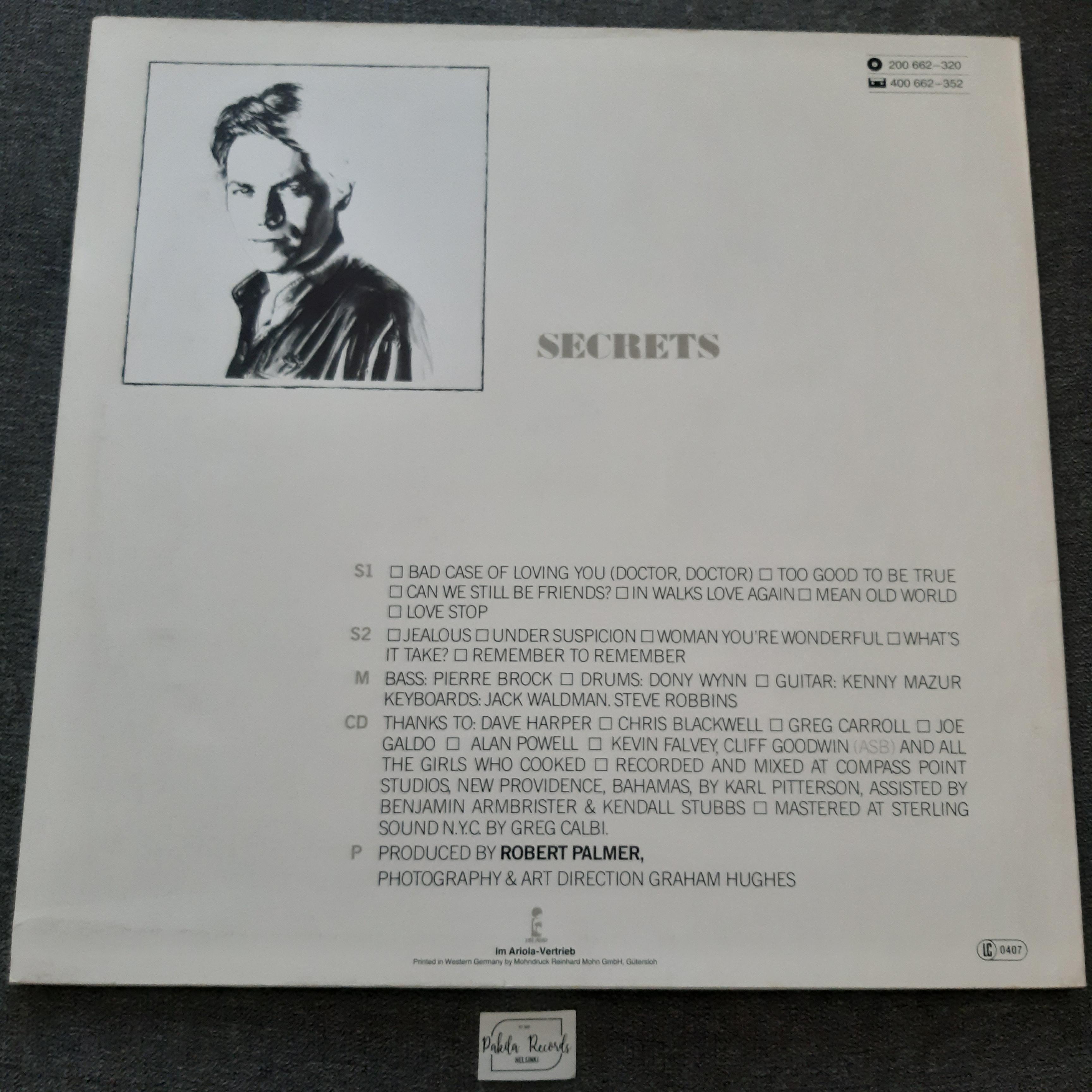 Robert Palmer - Secrets - LP (käytetty)