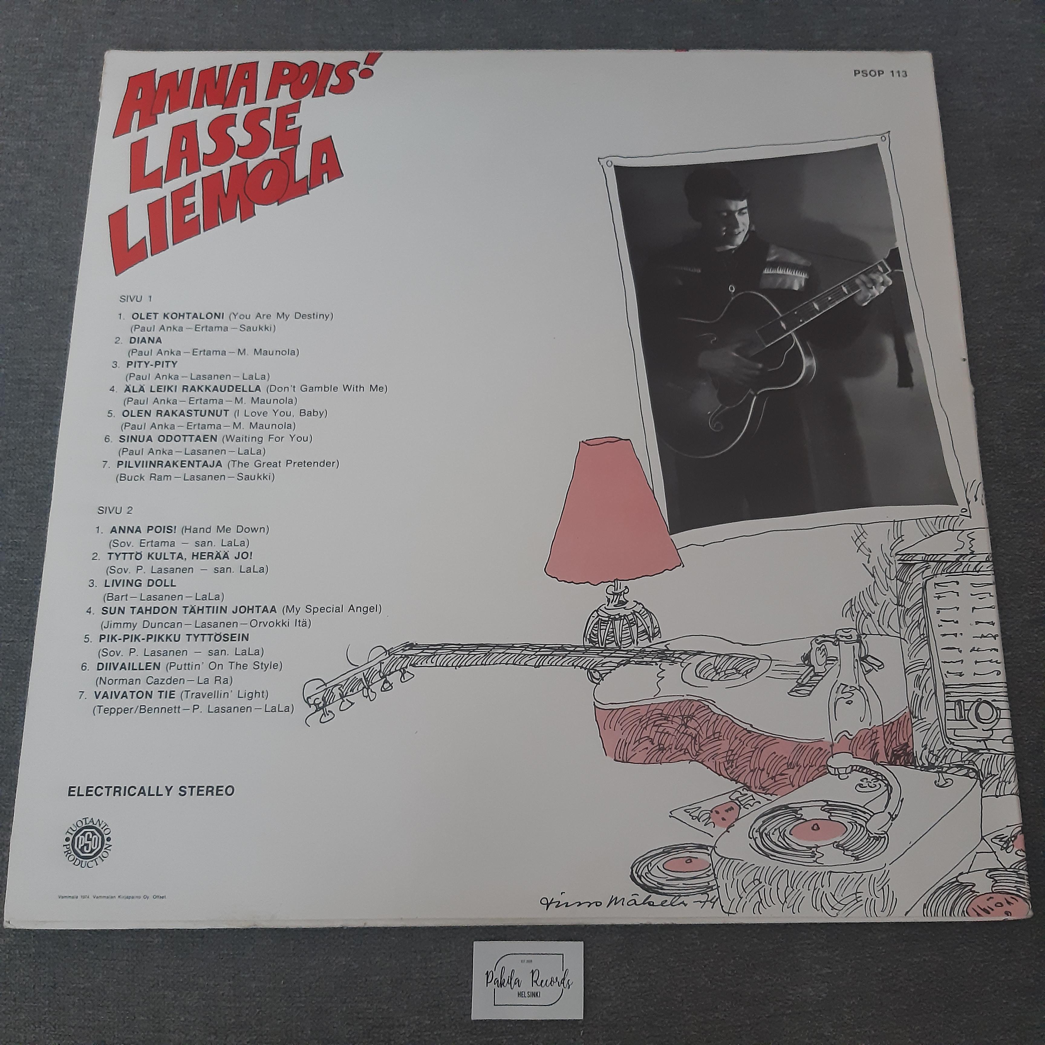Lasse Liemola - Anna Pois! - LP (käytetty)