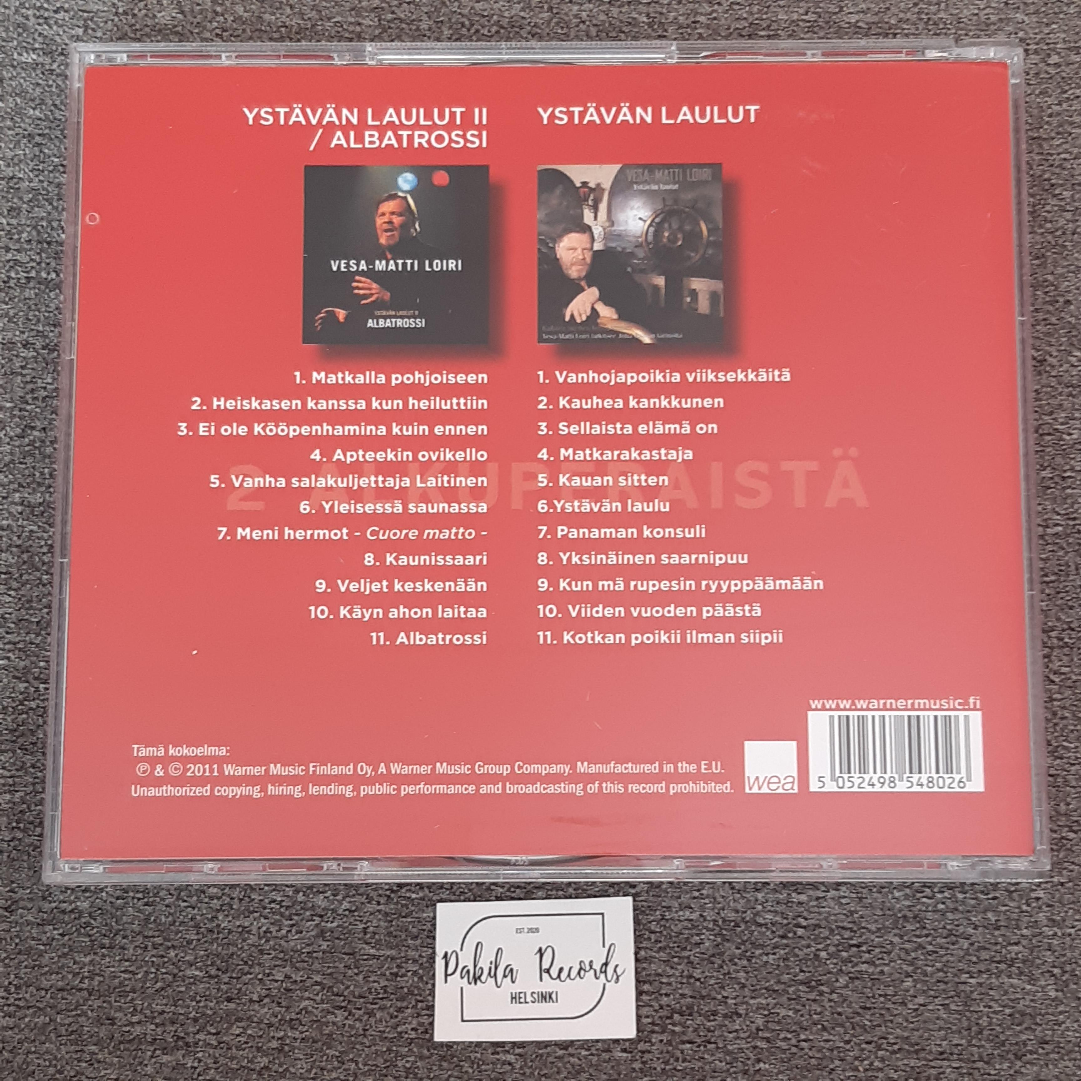 Vesa-Matti Loiri - Ystävän laulut / Ystävän laulut 2, Albatrossi - 2 CD (käytetty)