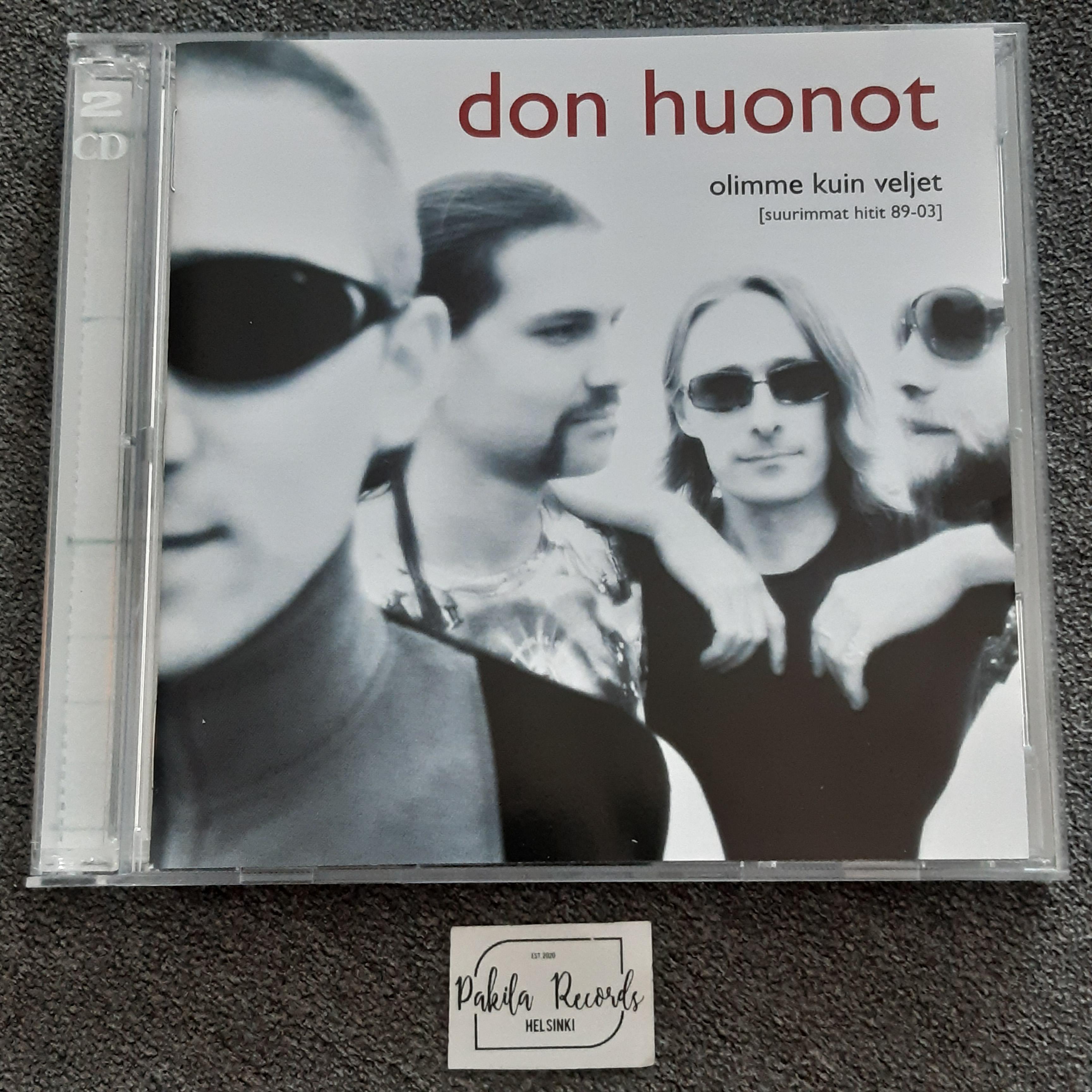 Don Huonot - Olimme kuin veljet, Suurimmat hitit 89-03 - 2 CD (käytetty)