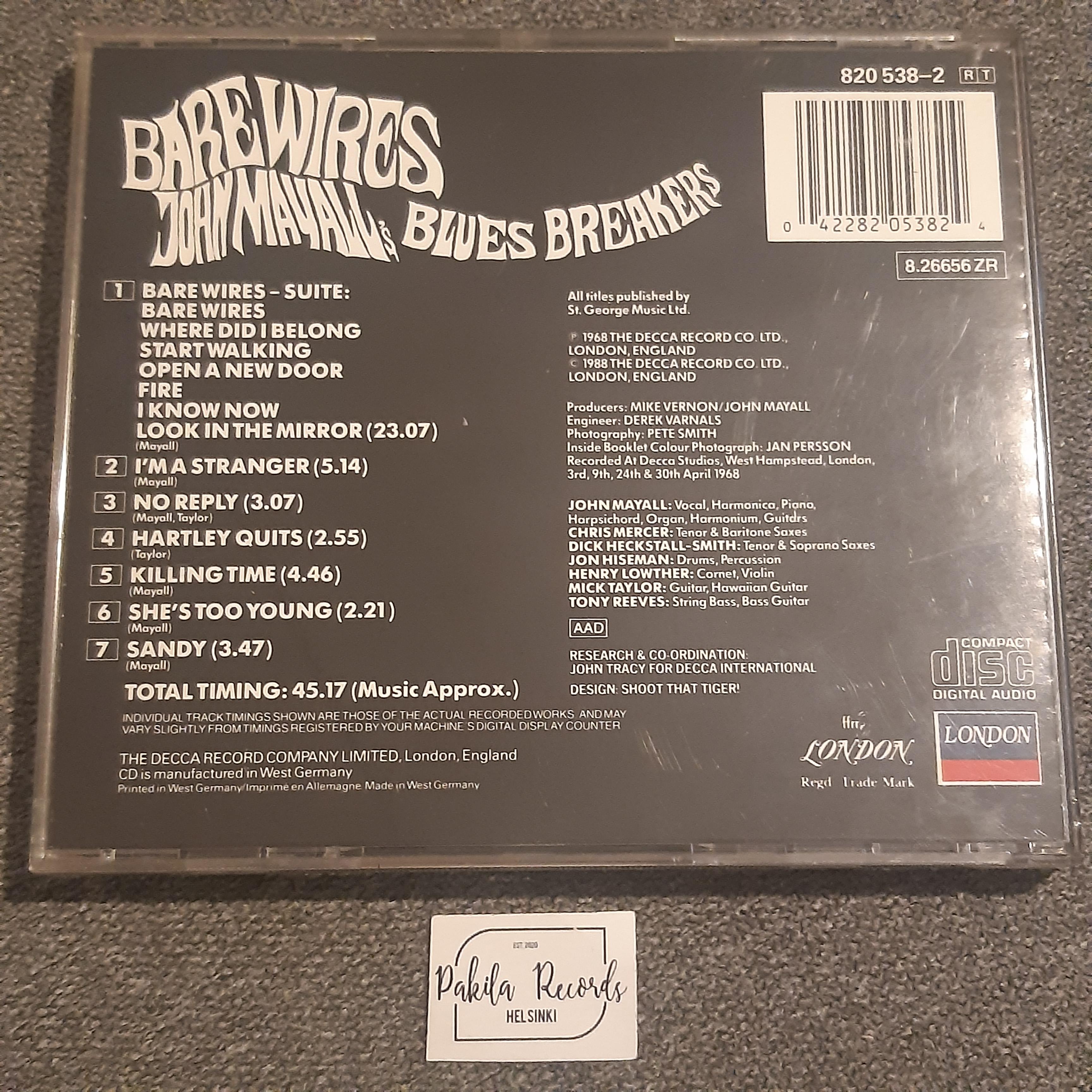 John Mayall's Bluesbreakers - Bare Wires - CD (käytetty)