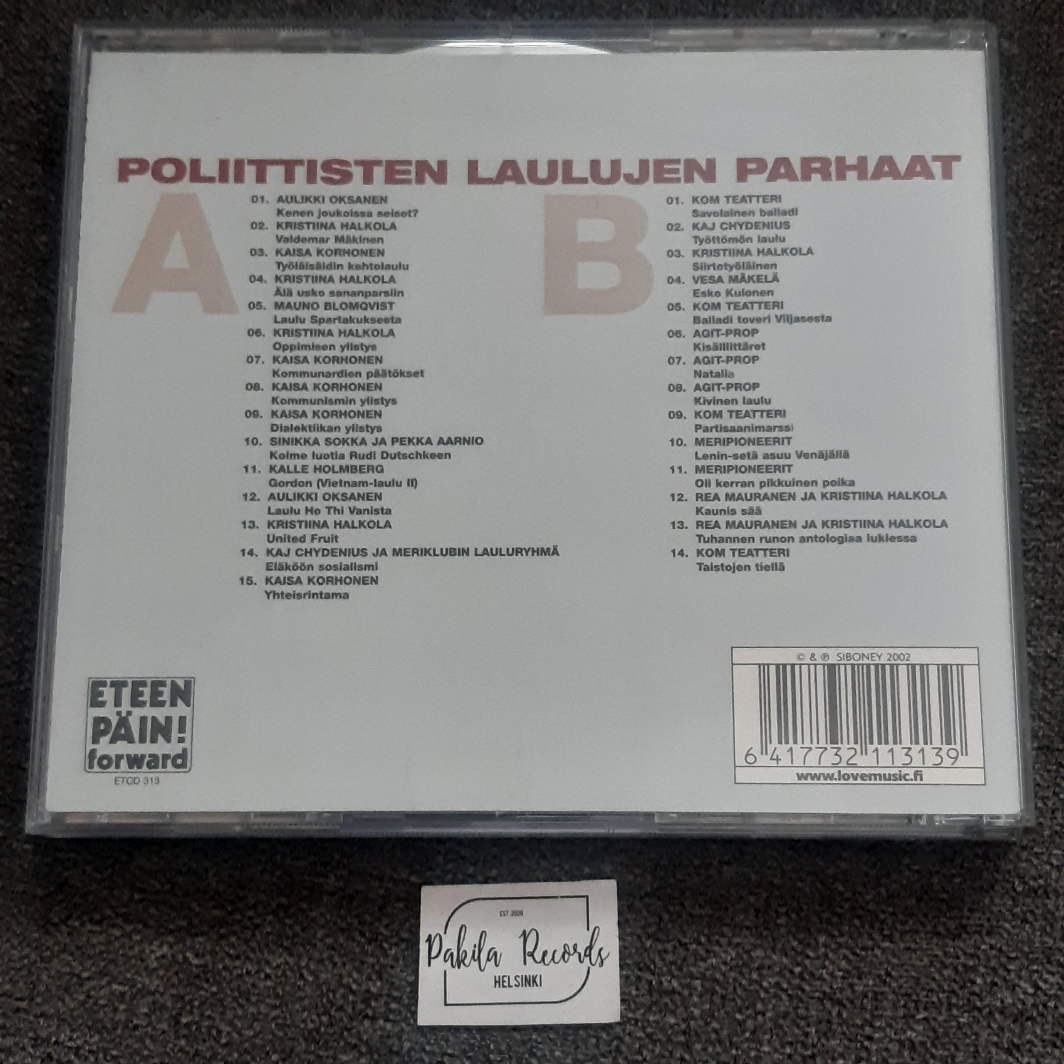 Poliittisten laulujen parhaat - 2 CD (käytetty)