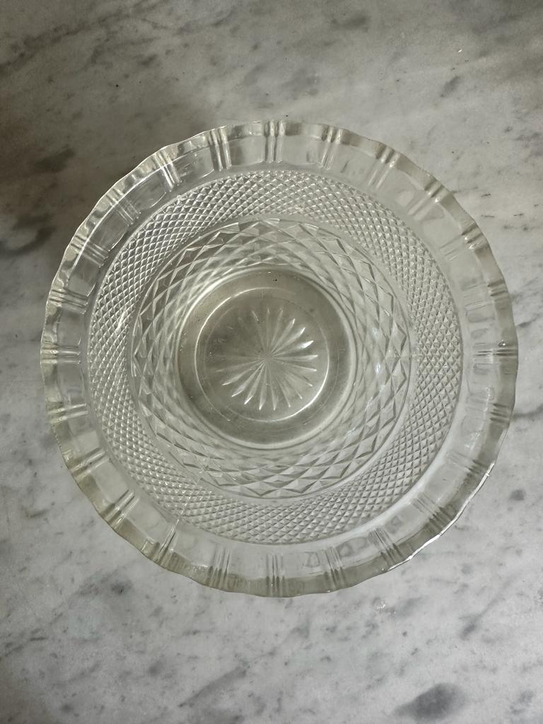 Riihimäen lasi, kukkaruukun suojamaljakko/lasikulho