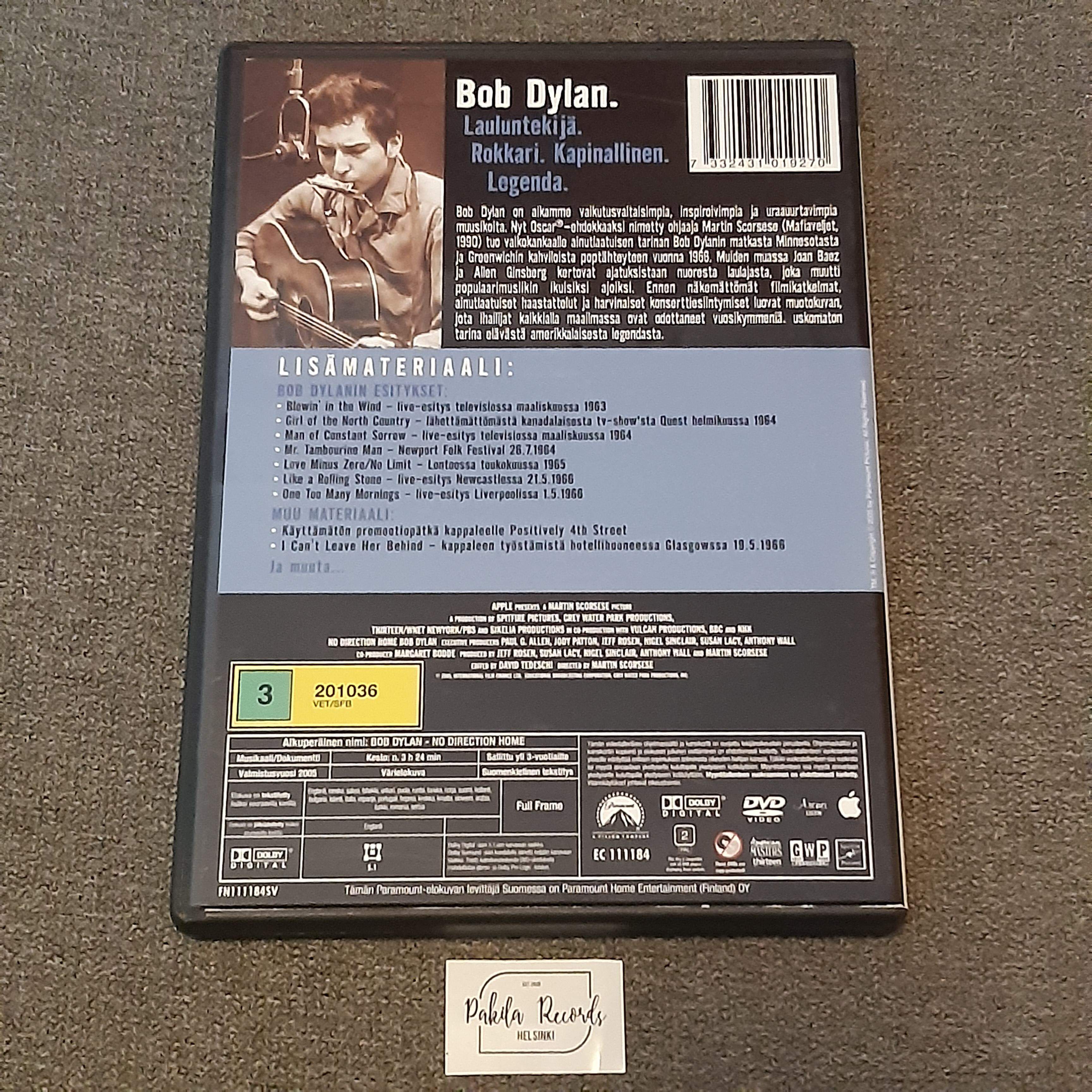 No Direction Home, Bob Dylan - 2 DVD (käytetty)