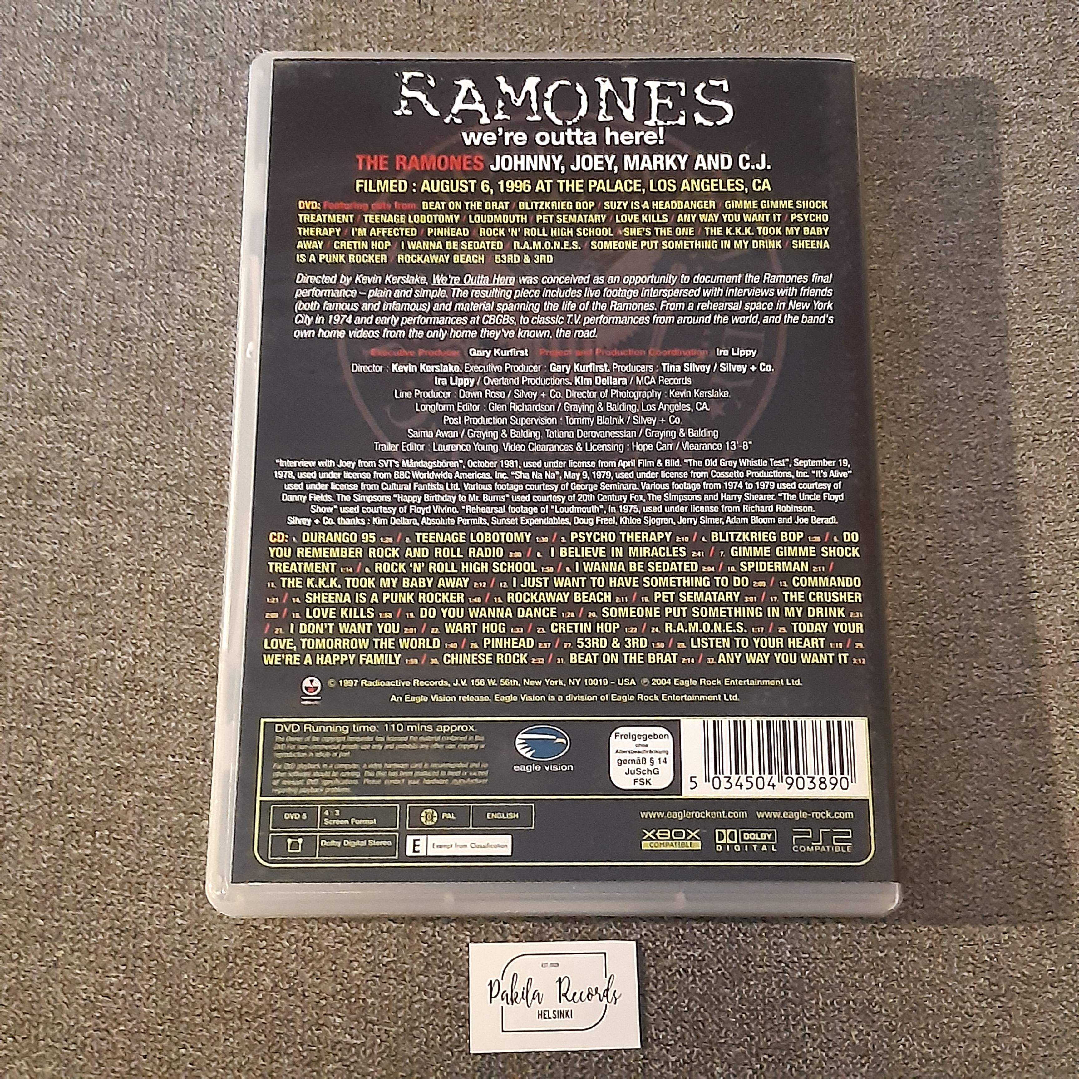 Ramones - We're Outta Here! - DVD + CD (käytetty)