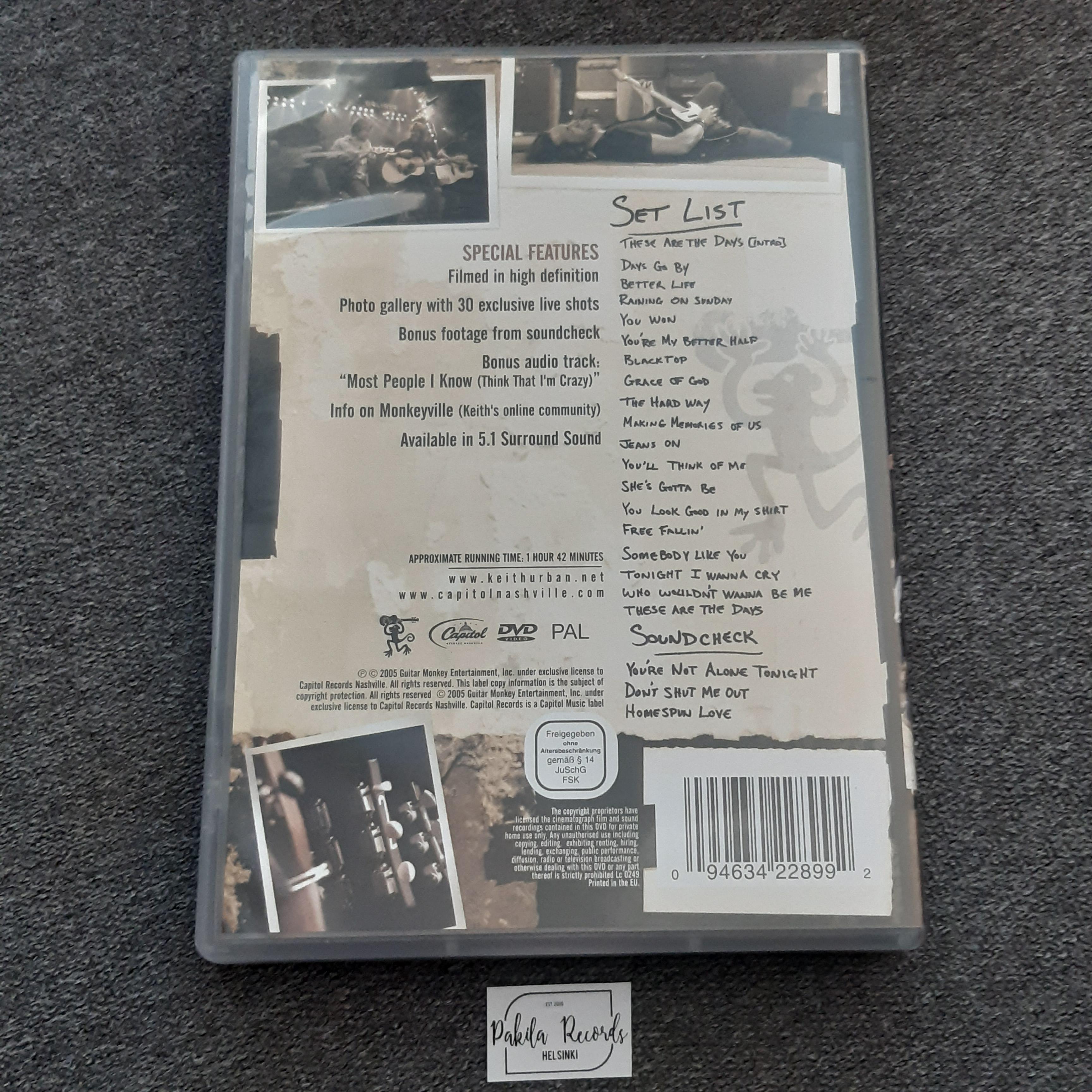 Keith Urban - Livin' Rigjt Now - DVD (käytetty)