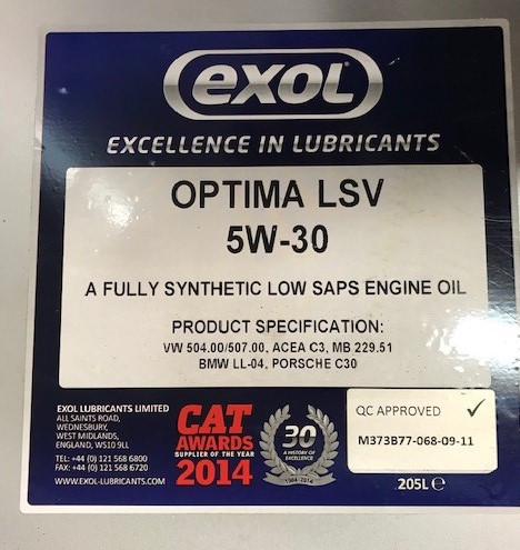 Öljy Exol Optima LSV 5W-30 205L