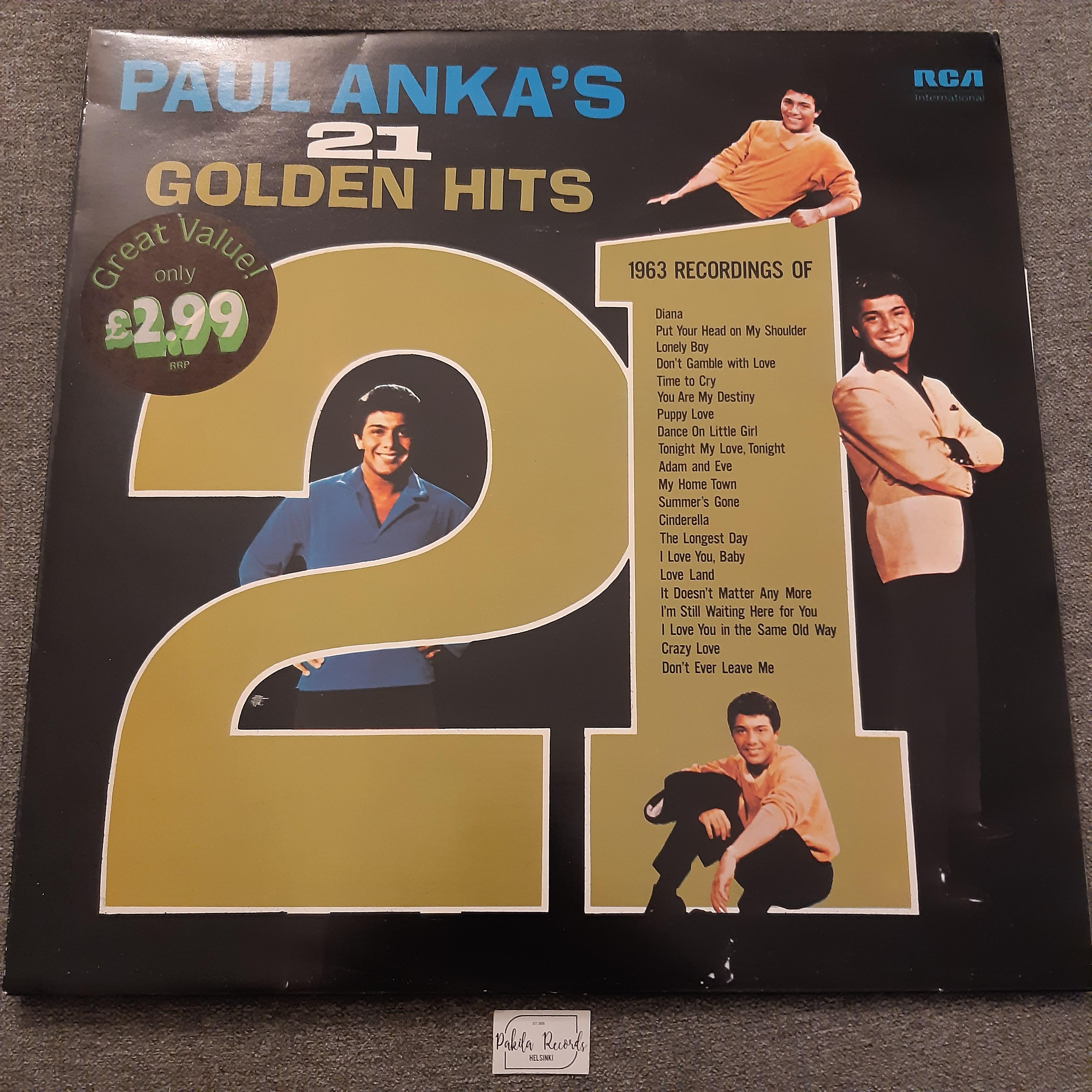 Paul Anka - Paul Anka's 21 Golden Hits - LP (käytetty)