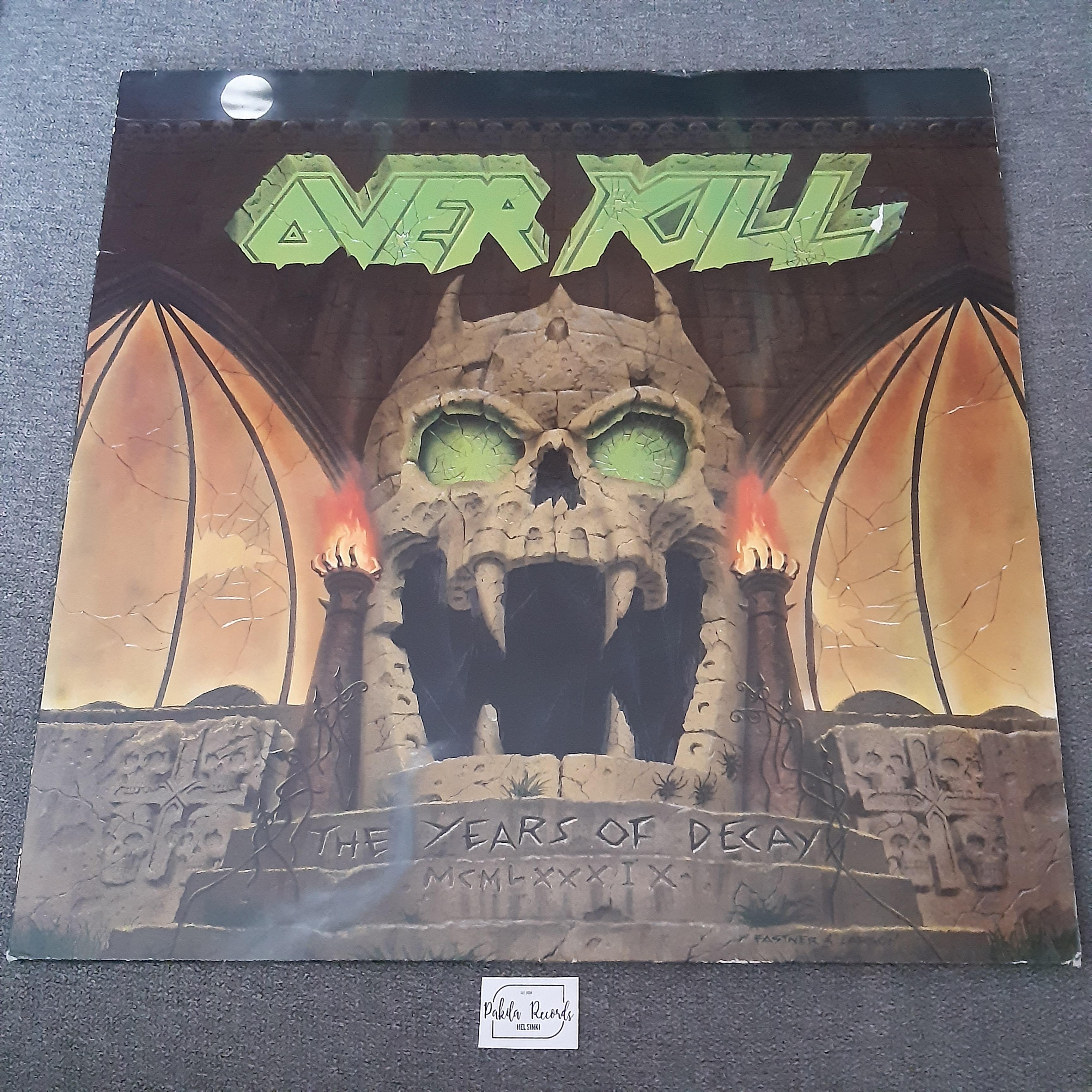 Overkill - The Years Of Decay - LP (käytetty)