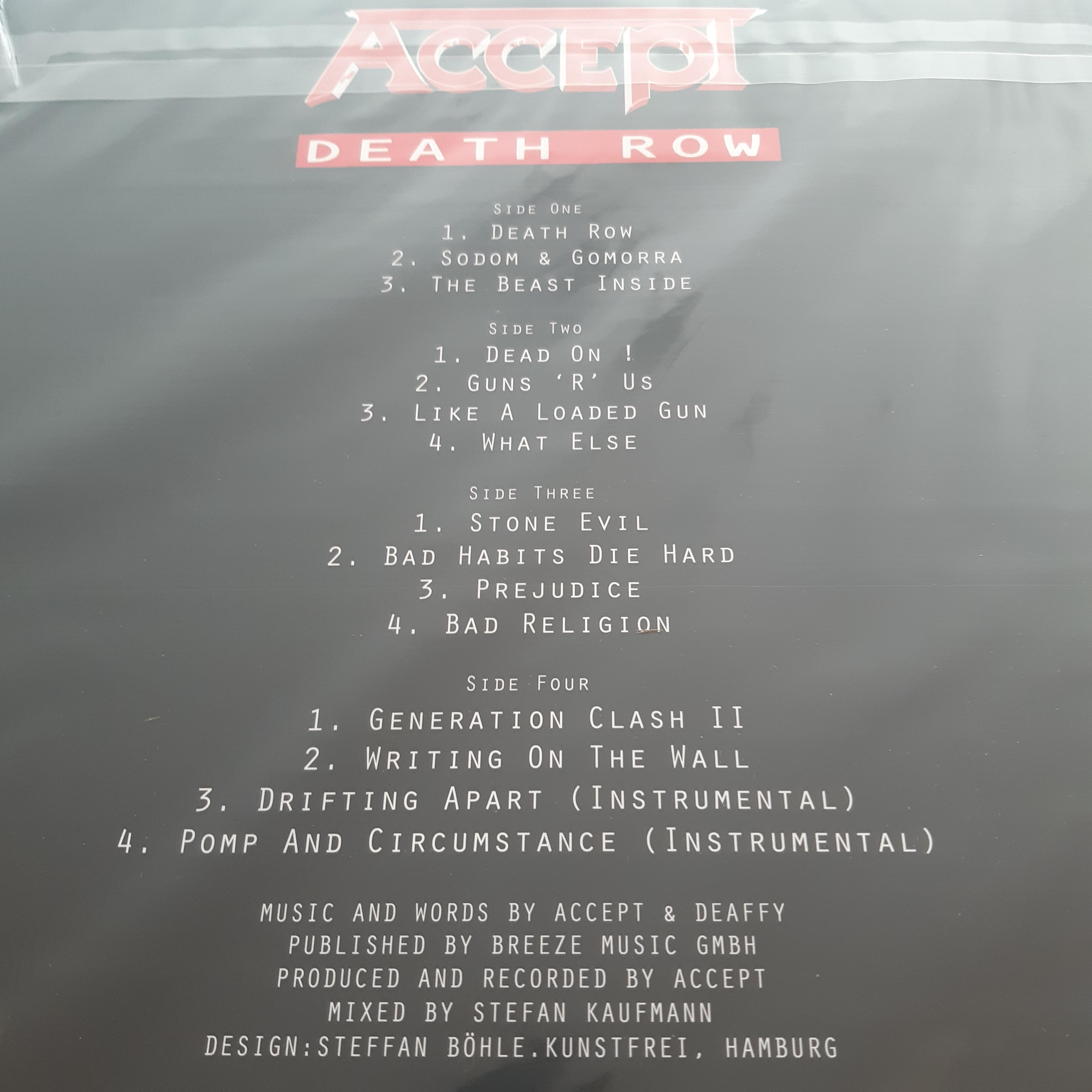 Accept - Death Row - 2 LP (uusi)