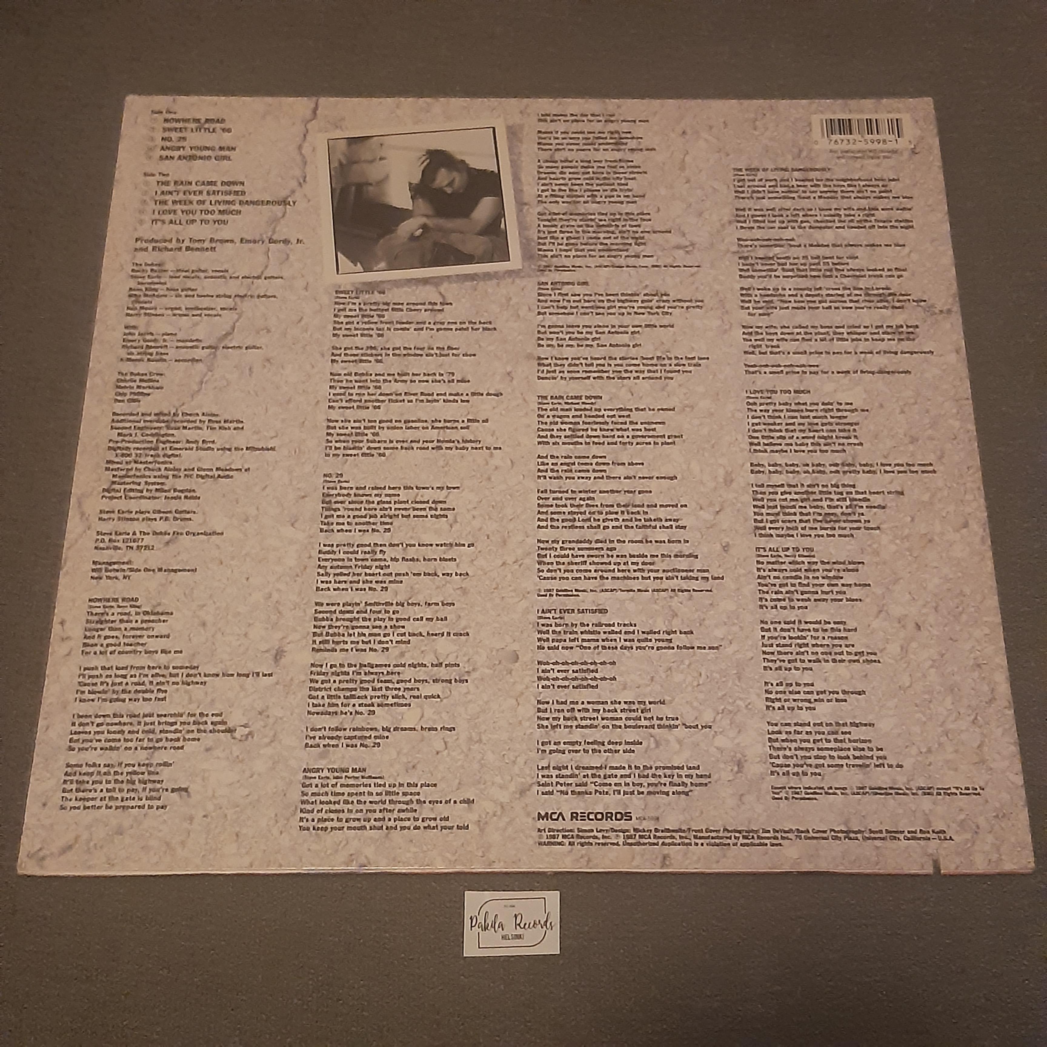 Steve Earle & The Dukes - Exit 0 - LP (käytetty)