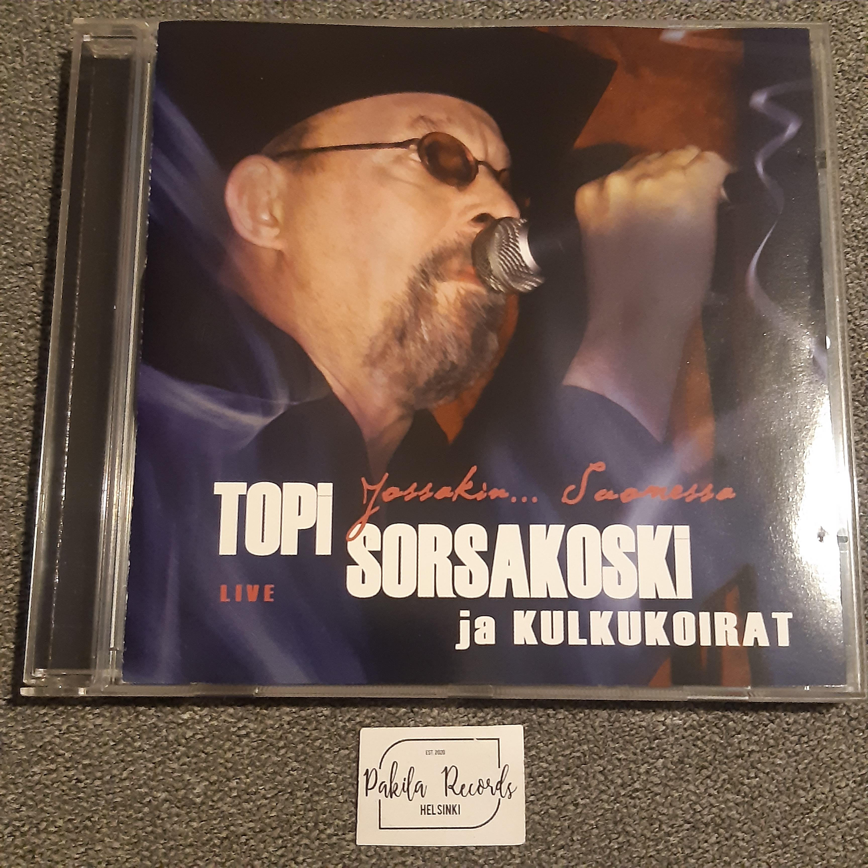 Topi Sorsakoski ja Kulkukoirat - Jossakin... Suomessa Live - CD (käytetty)