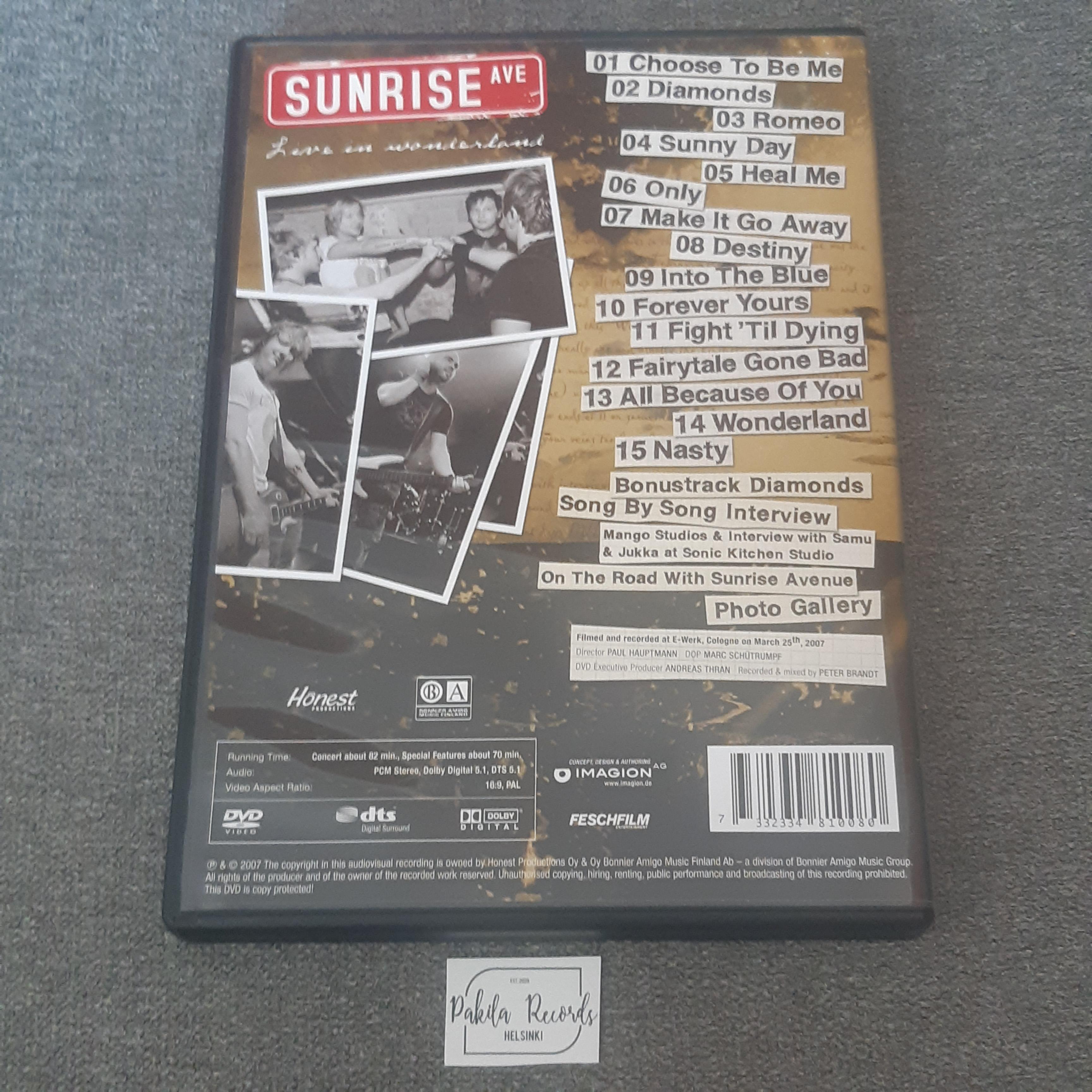 Sunrise Avenue - Live In Wonderland - DVD (käytetty)