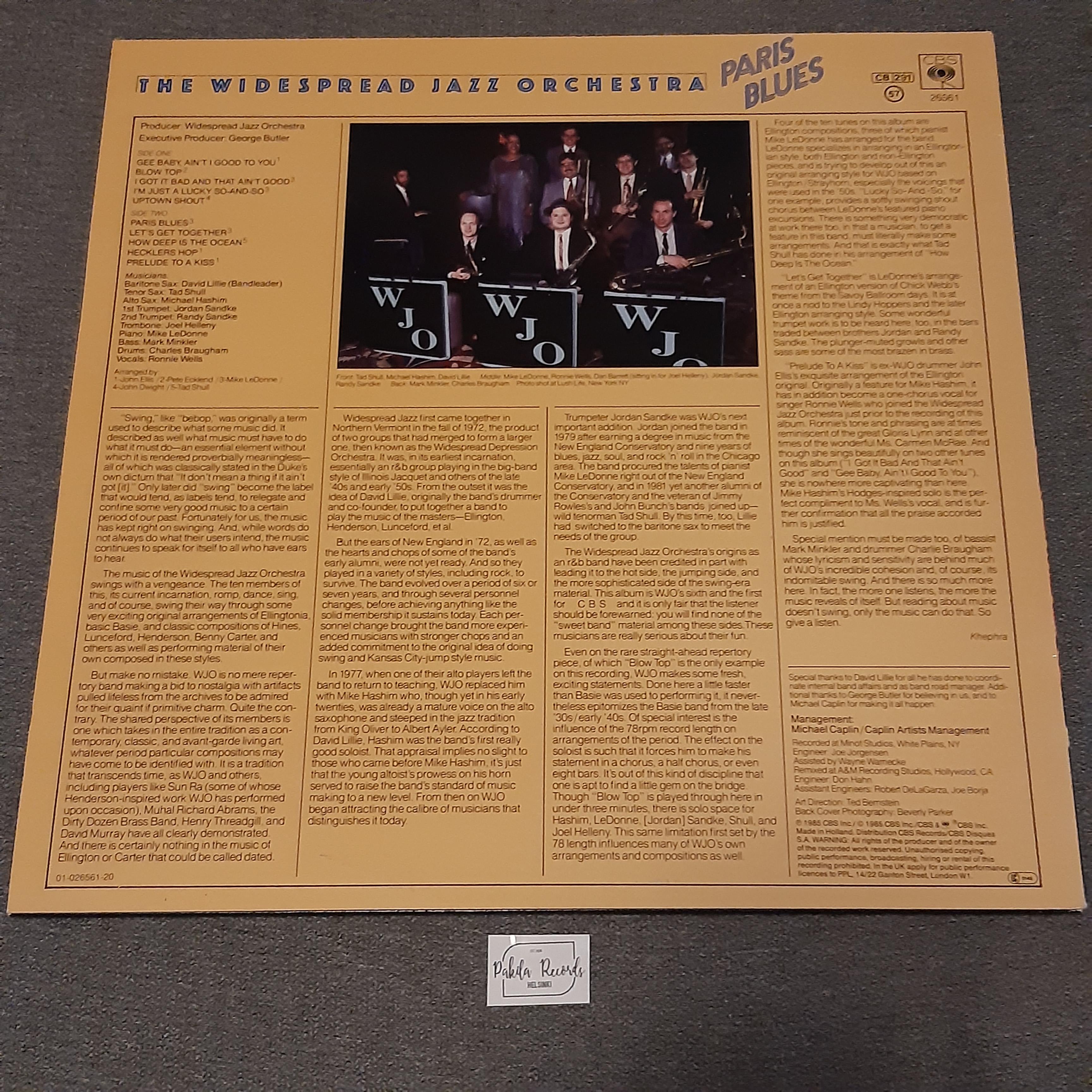 The Widespread Jazz Orchestra - Paris Blues - LP (käytetty)