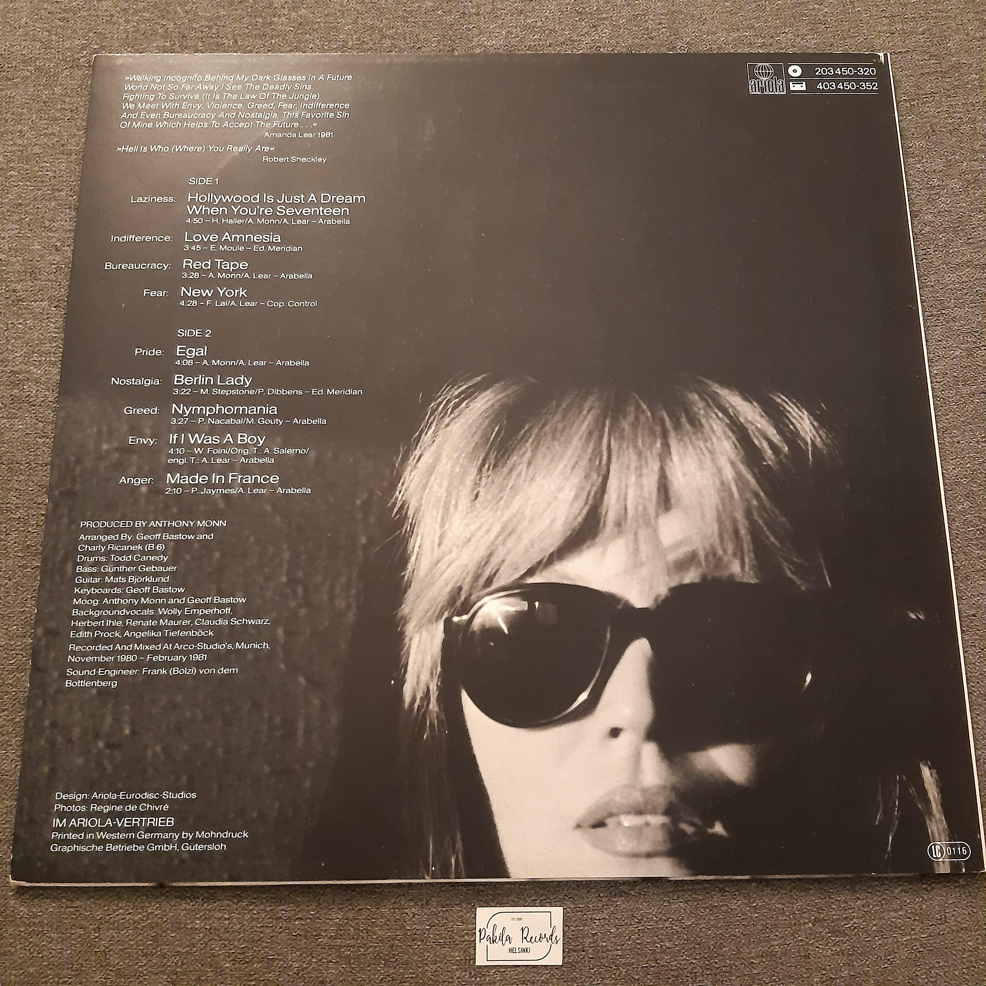 Amanda Lear - Incognito - LP (käytetty)