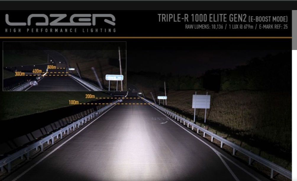 LED-lisävalo Lazer Triple-R 1000 Elite