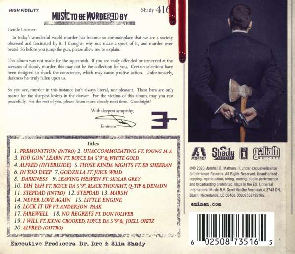 Eminem - Music To Be Murdered By - CD (uusi)