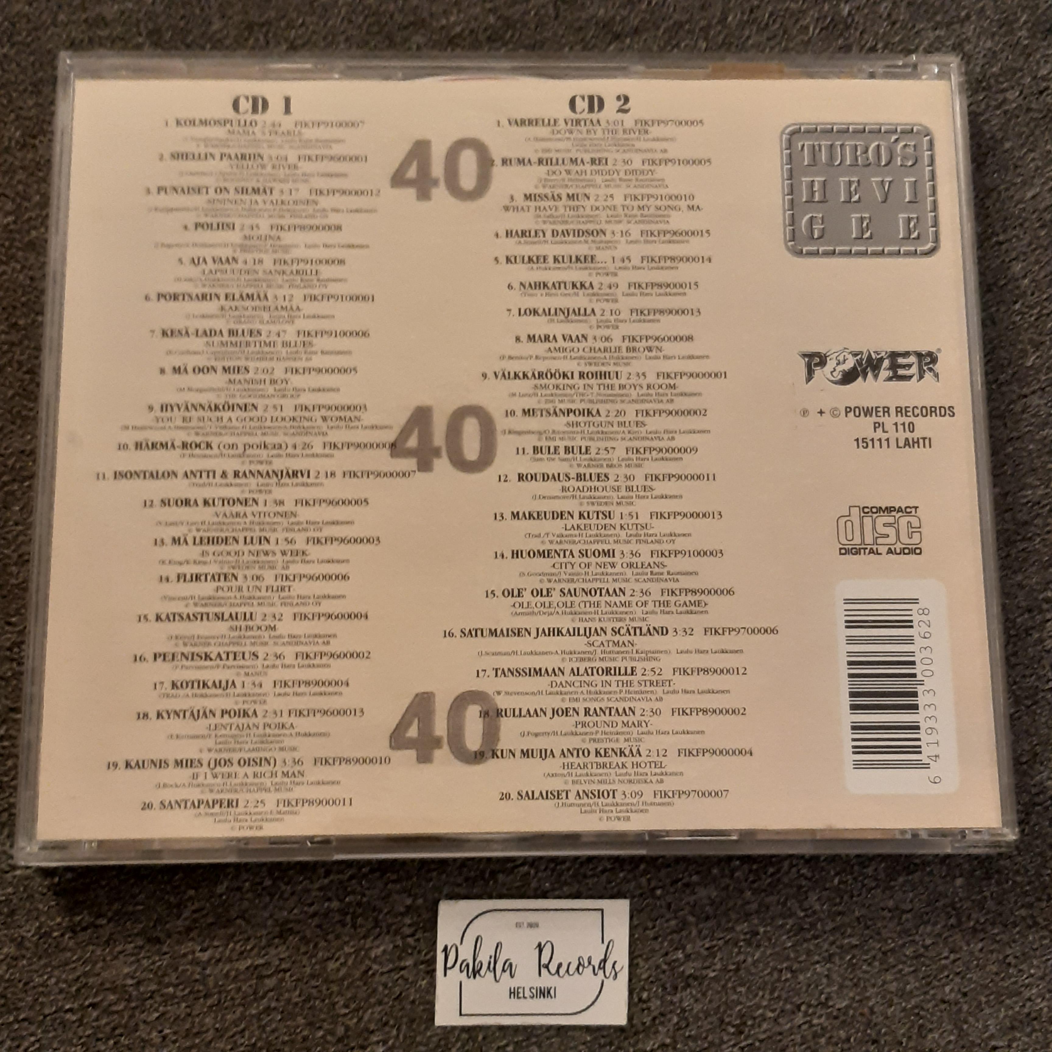 Turo's Hevi Gee - Tuplaturo, 40 kovinta - 2 CD (käytetty)