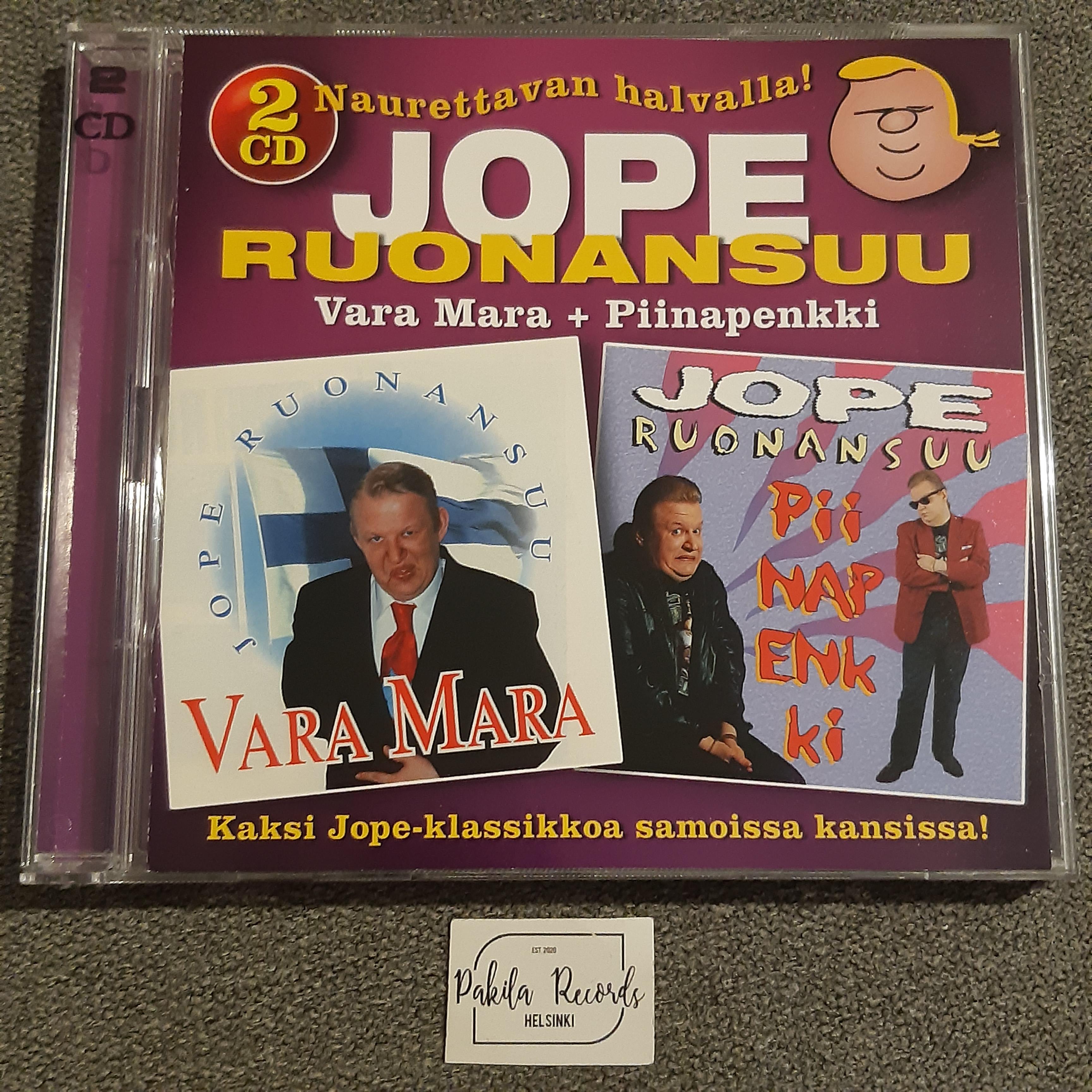 Jope Ruonansuu - Vara Mara + Piinapenkki - 2 CD (käytetty)