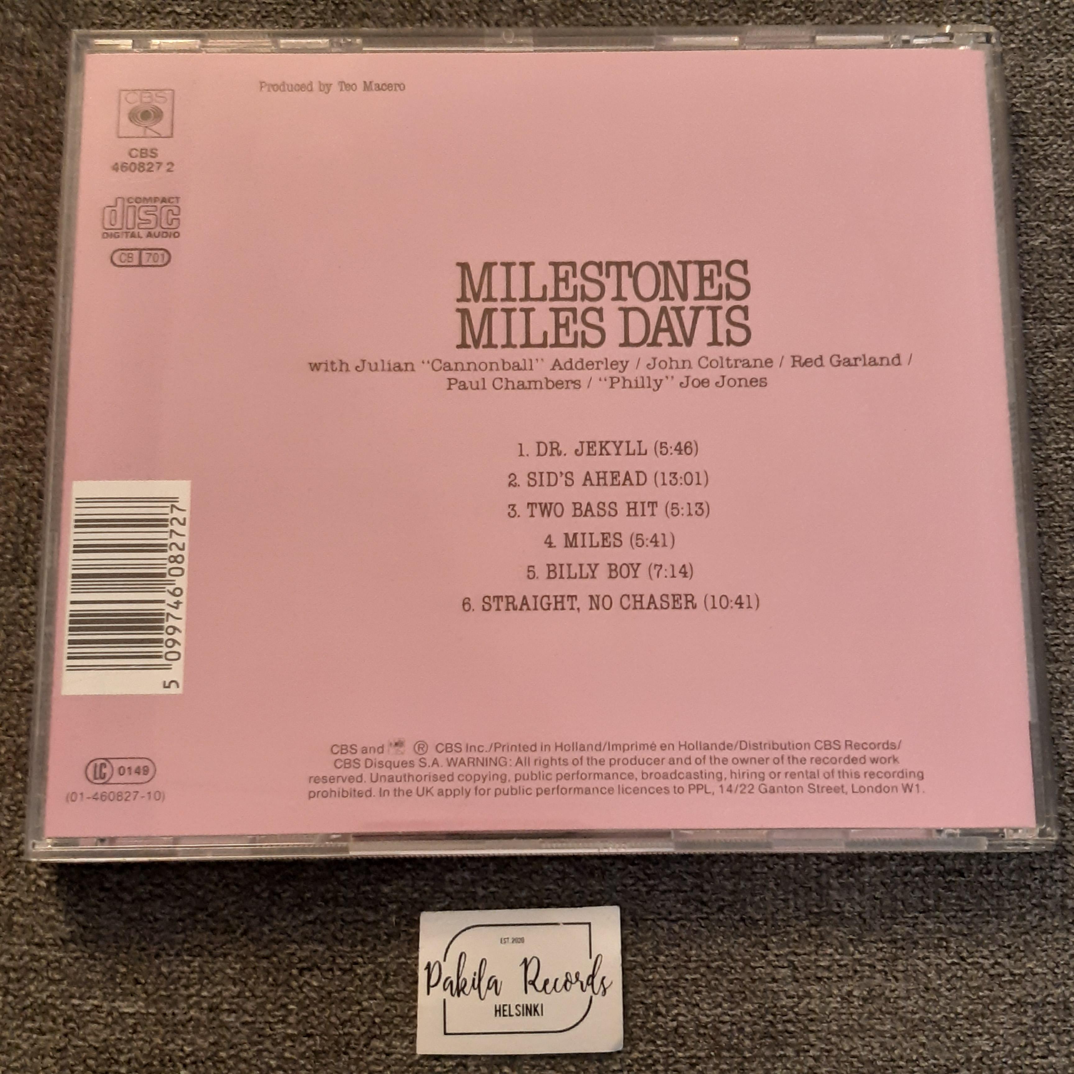 Miles Davis - Milestones - CD (käytetty)