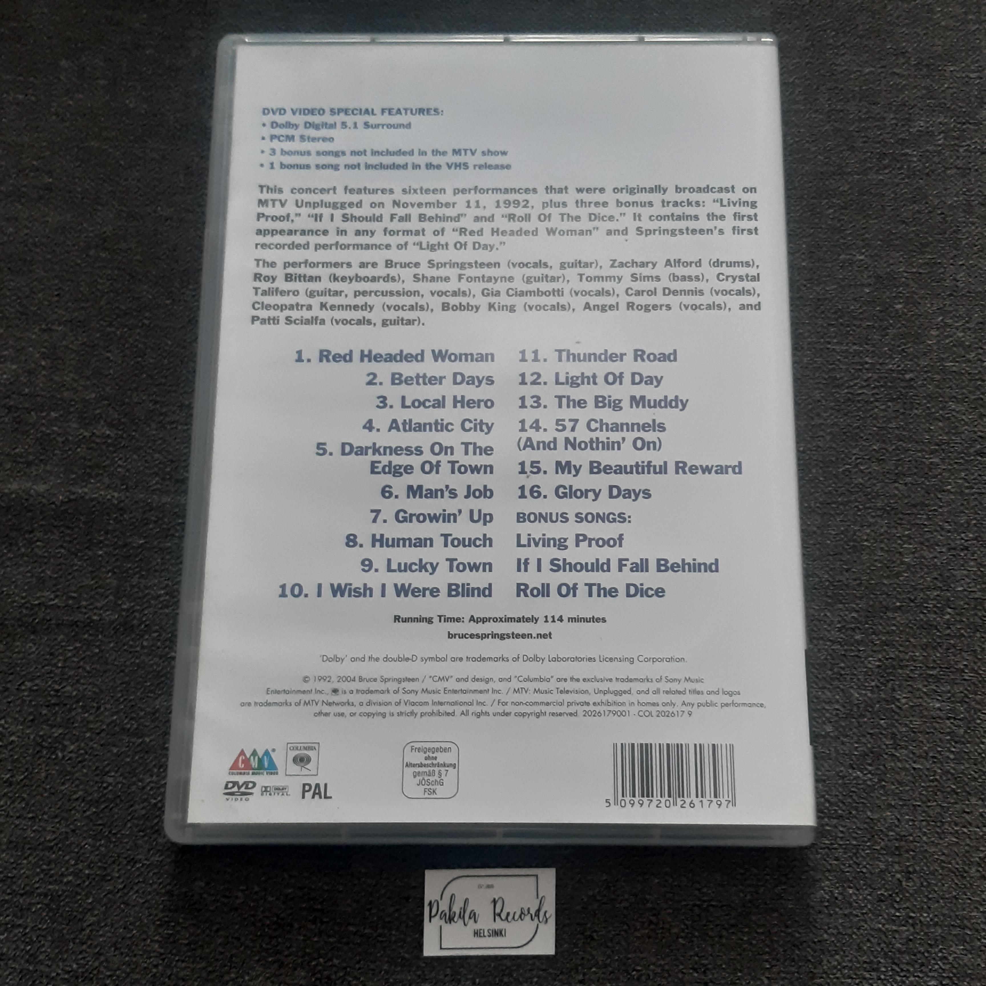 Bruce Springsteen - In Concert - DVD (käytetty)