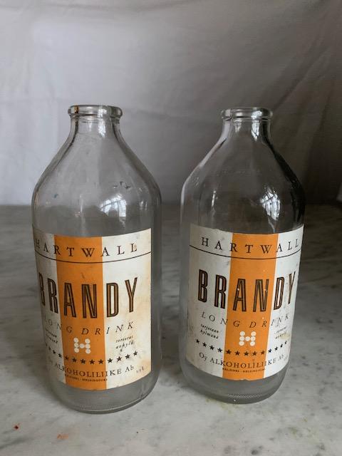 Vanhat Brandy pullot, Riihimäen lasi 2kpl