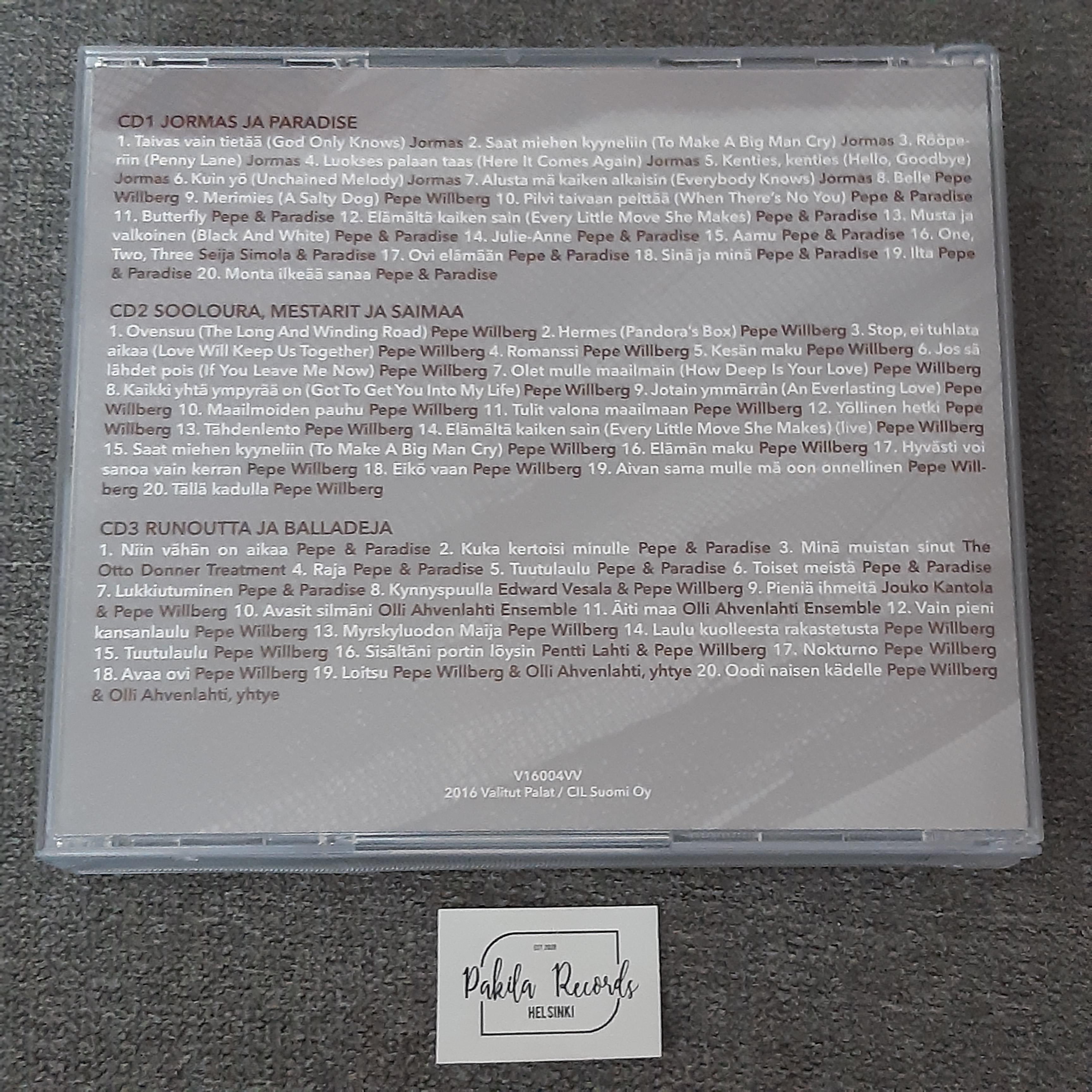 Pepe Willberg - Toiset meistä - 3 CD (käytetty)