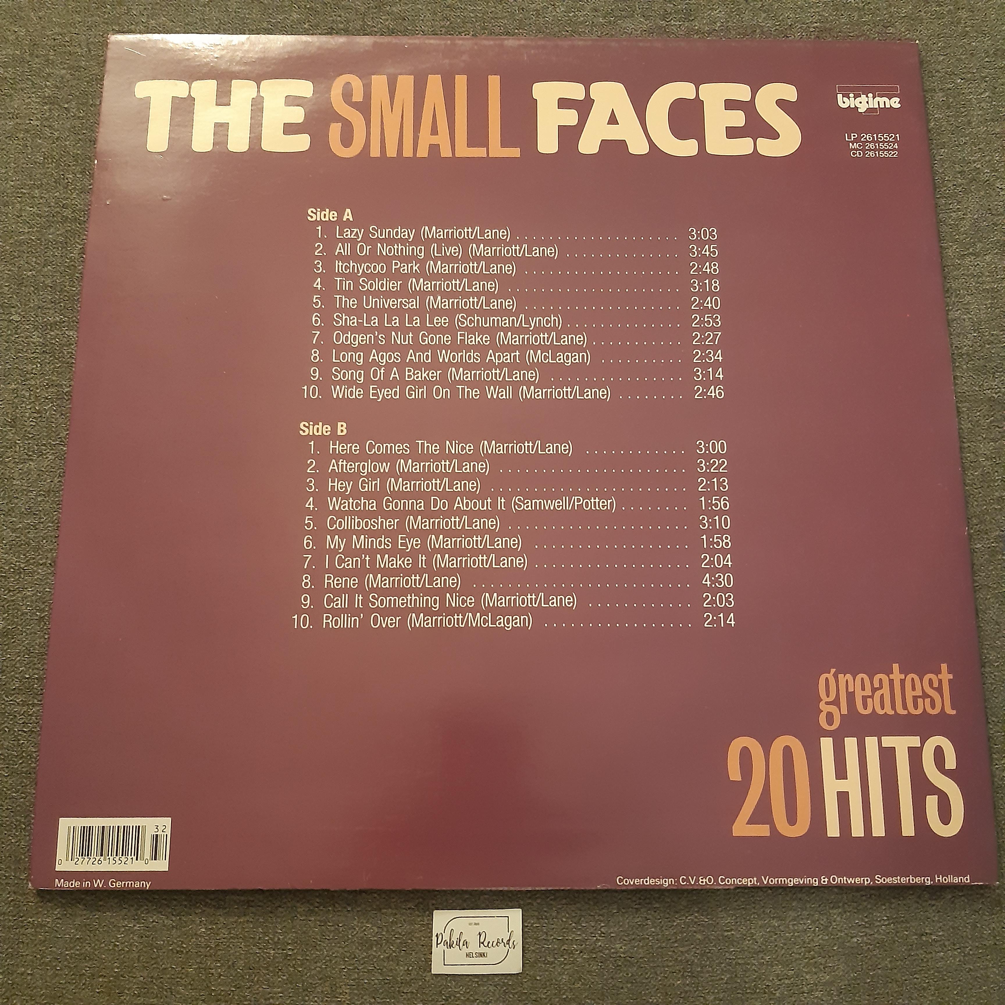 The Small Faces - 20 Greatest Hits - LP (käytetty)