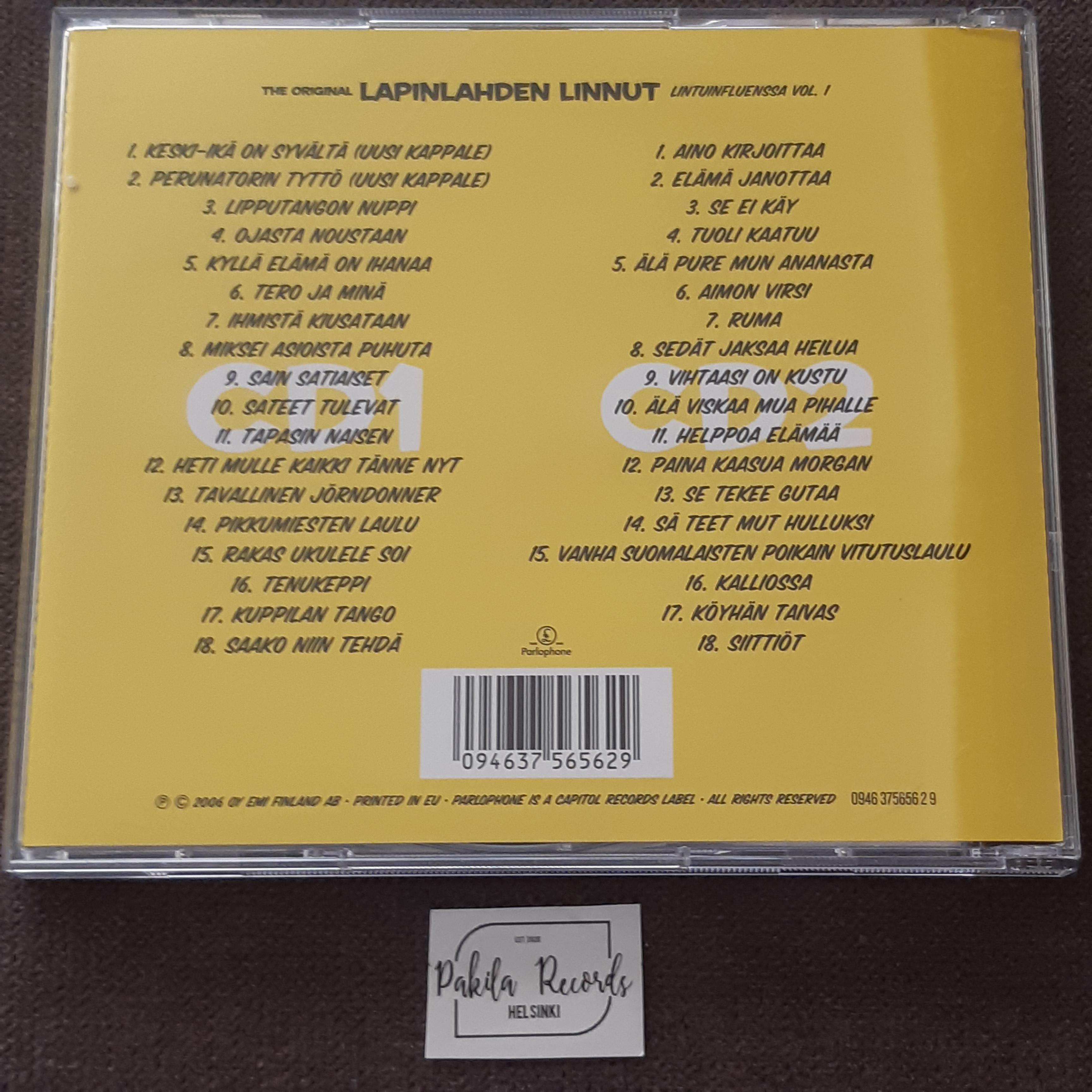 Lapinlahden Linnut - Lintuinfluenssa Vol. 1 - 2 CD (käytetty)