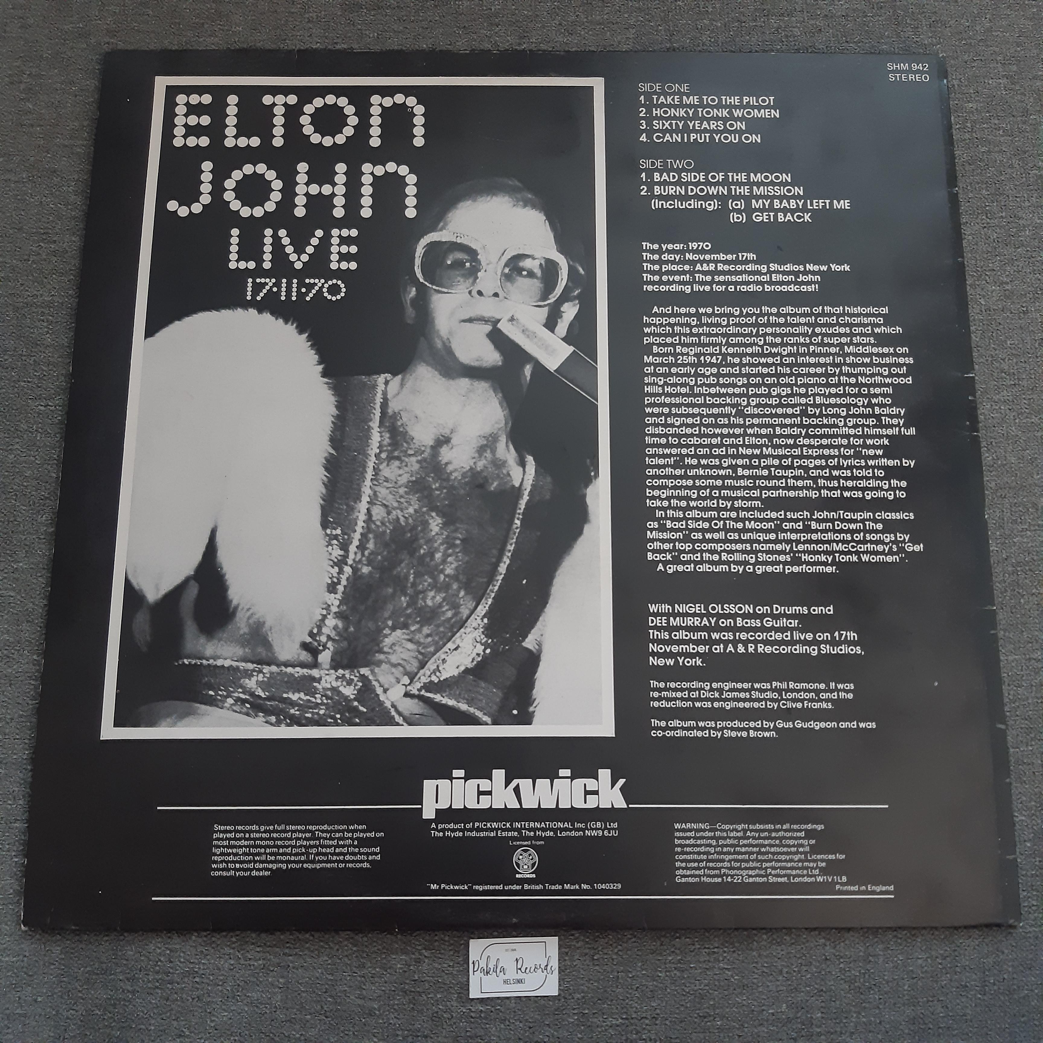 Elton John - Elton John Live 17-11-70 - LP (käytetty)