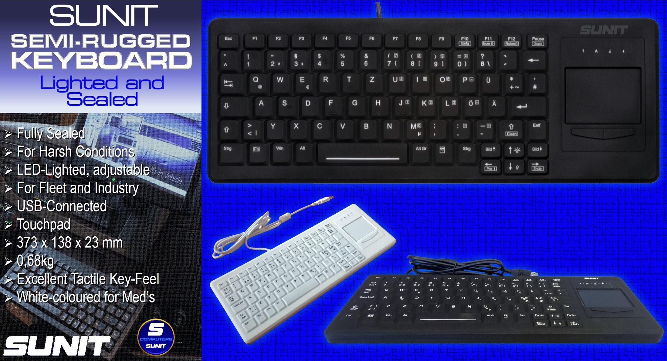 Keyboard, Rugged keyboard, Medical keyboard, Tastatur, Tangentbord