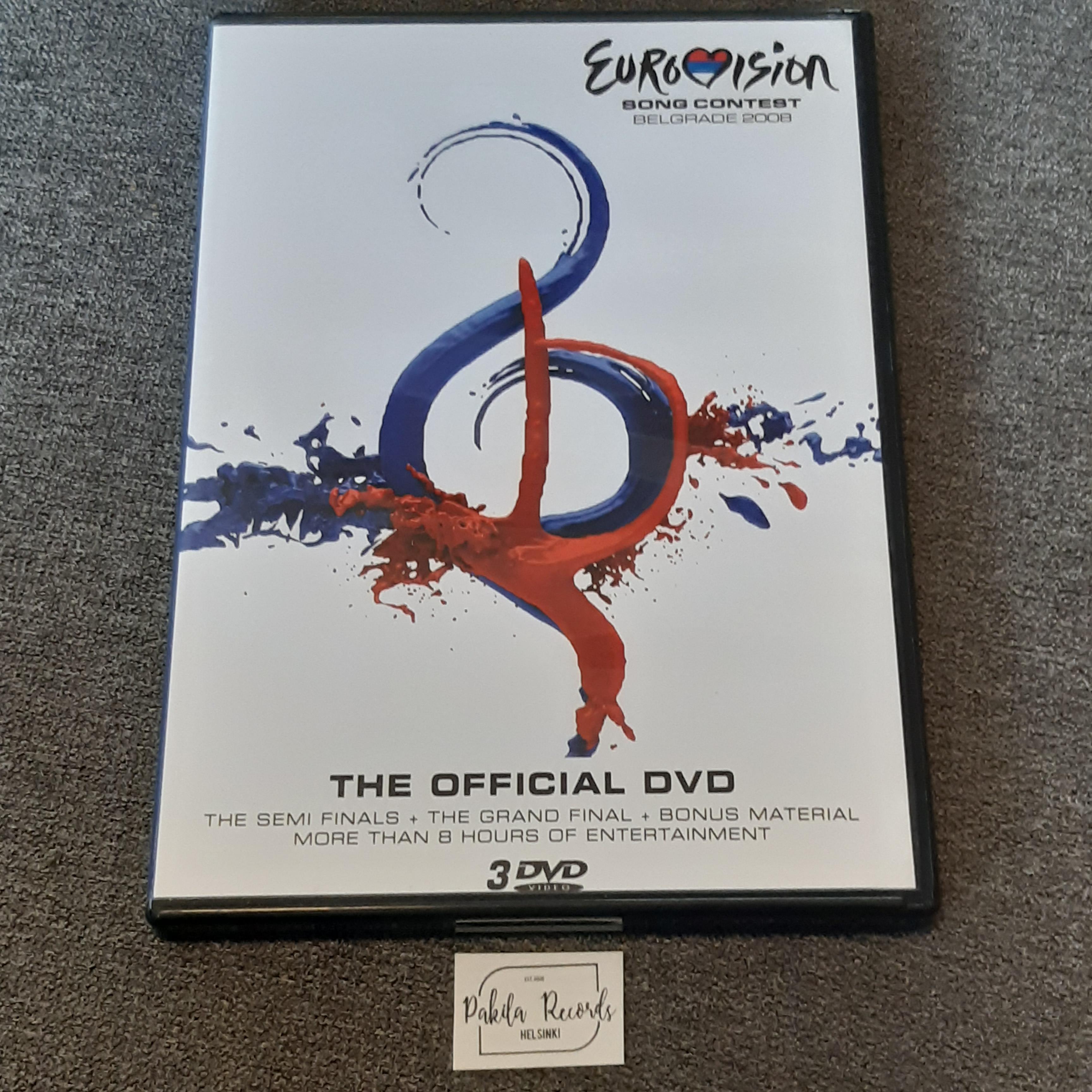 Eurovision Song Contest Belgrade 2008 - 3 DVD (käytetty)