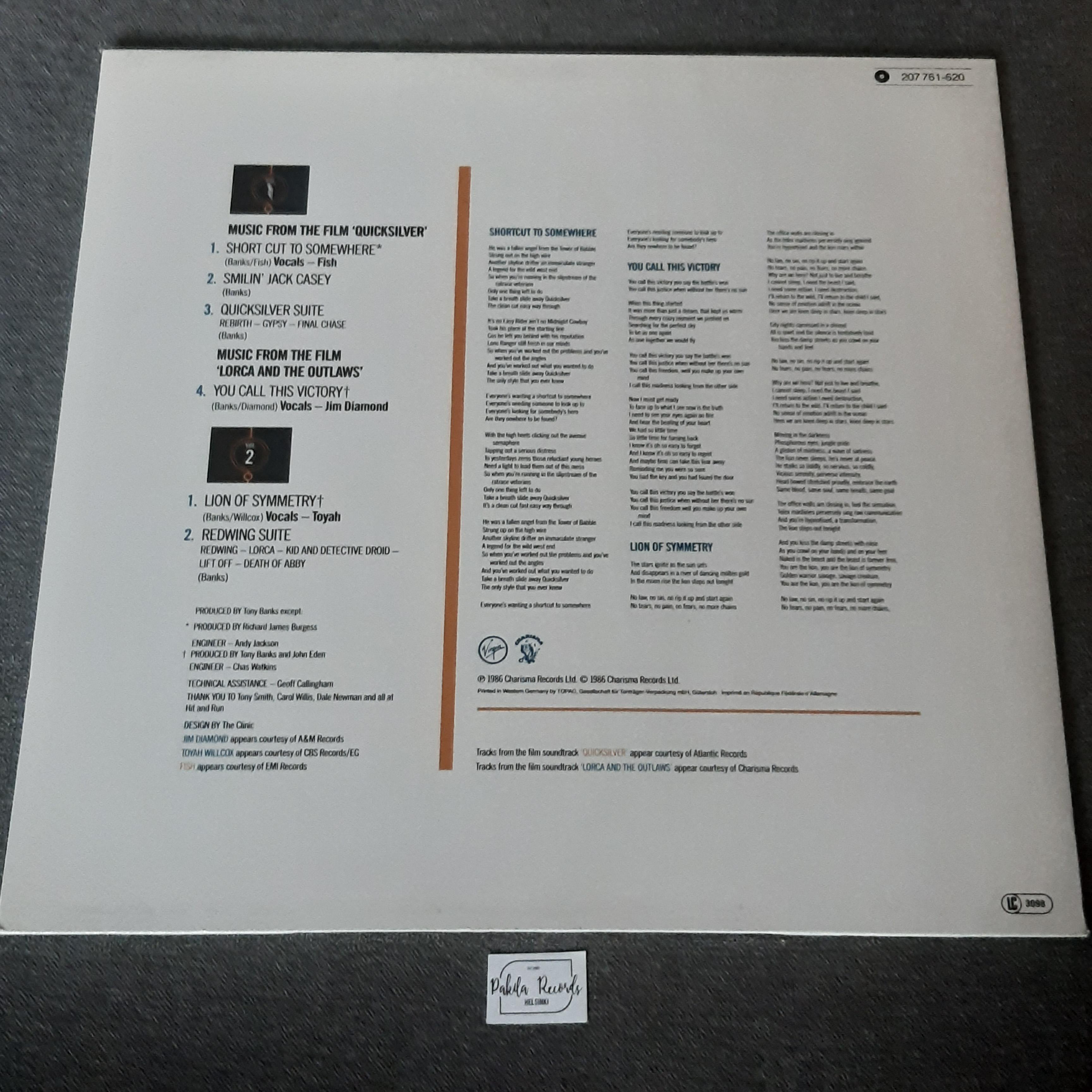 Tony Banks - Soundtracks - LP (käytetty)