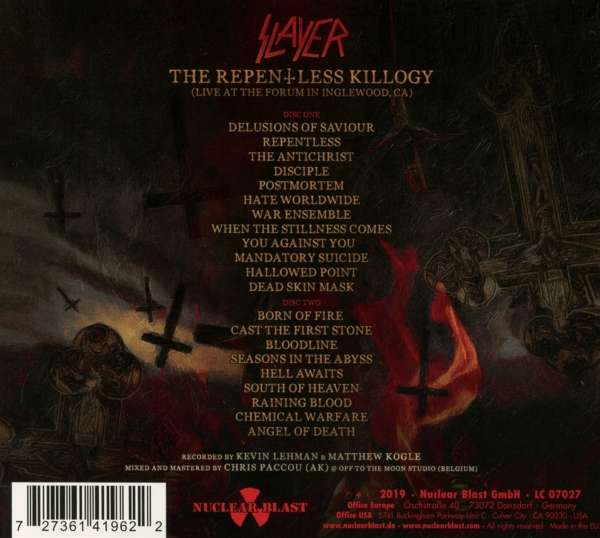 Slayer - The Repentless Killogy (Live At The Forum In Inglewood, CA) - 2 CD (uusi)