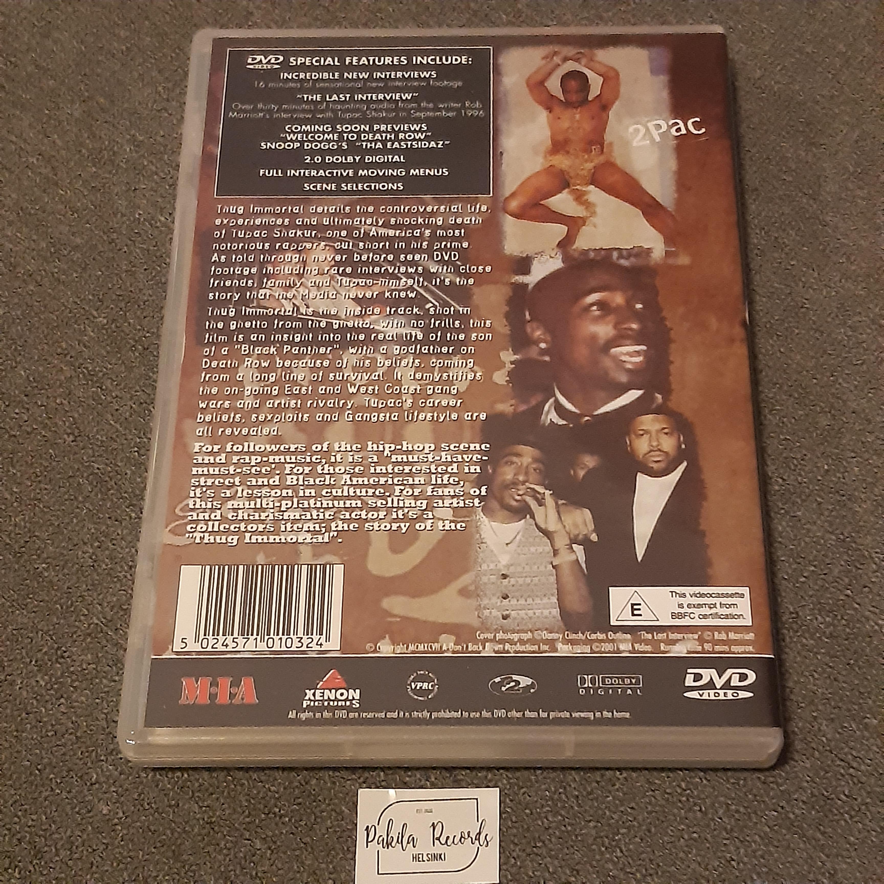Tupac Shakur - Thug Immortal - DVD (käytetty)