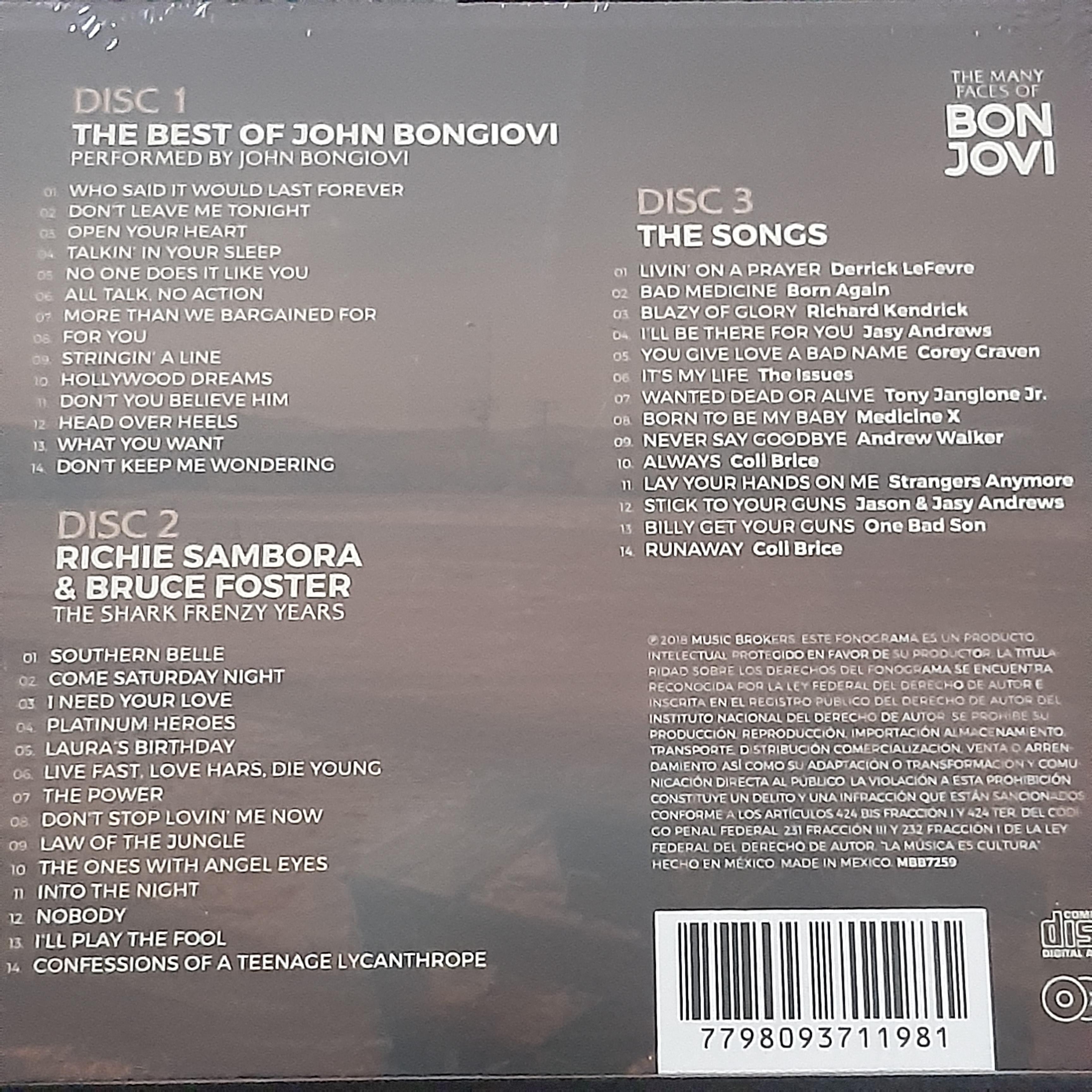 The Many Faces Of Bon Jovi - 3 CD (uusi)